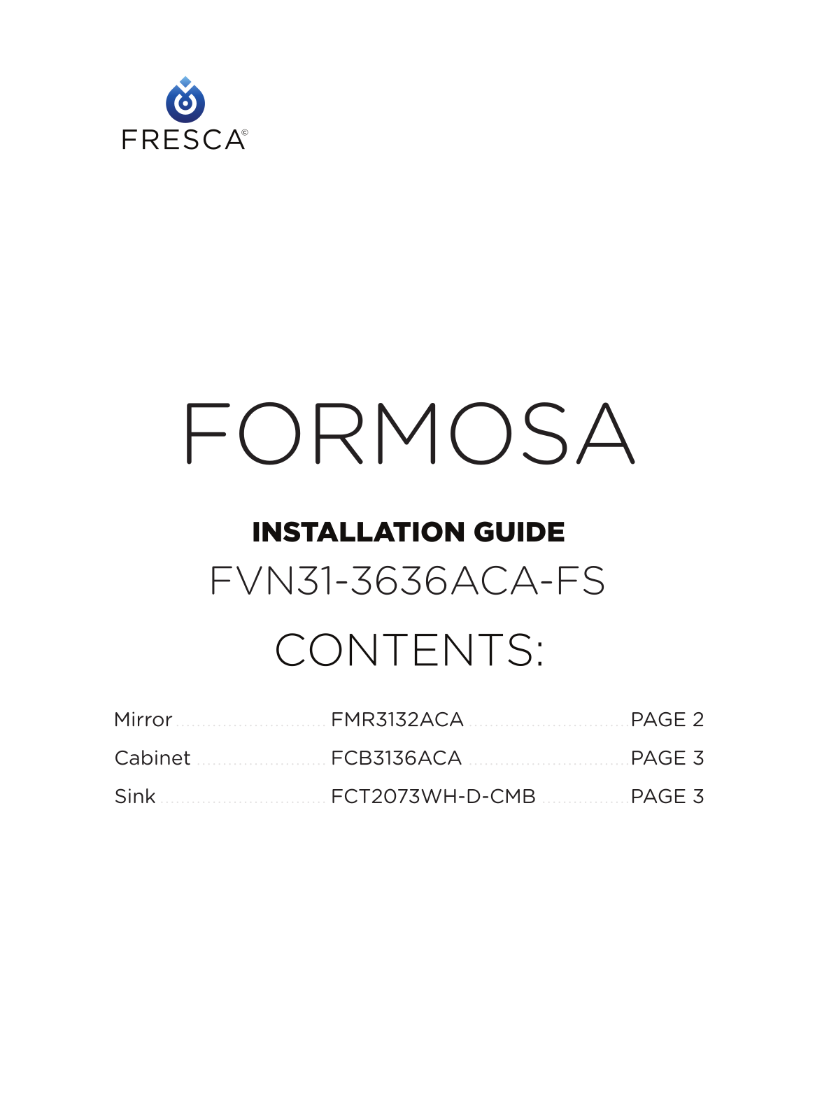 Fresca FBH10214 Installation & Assembly - ManualMachine.com