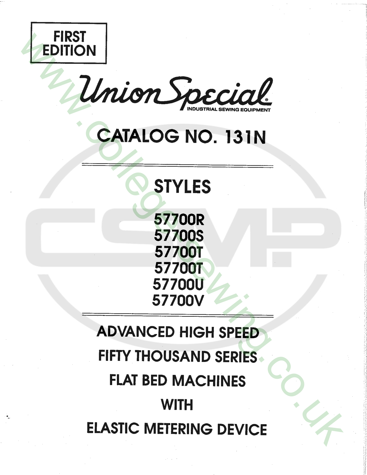 Union Special 131N Parts Book