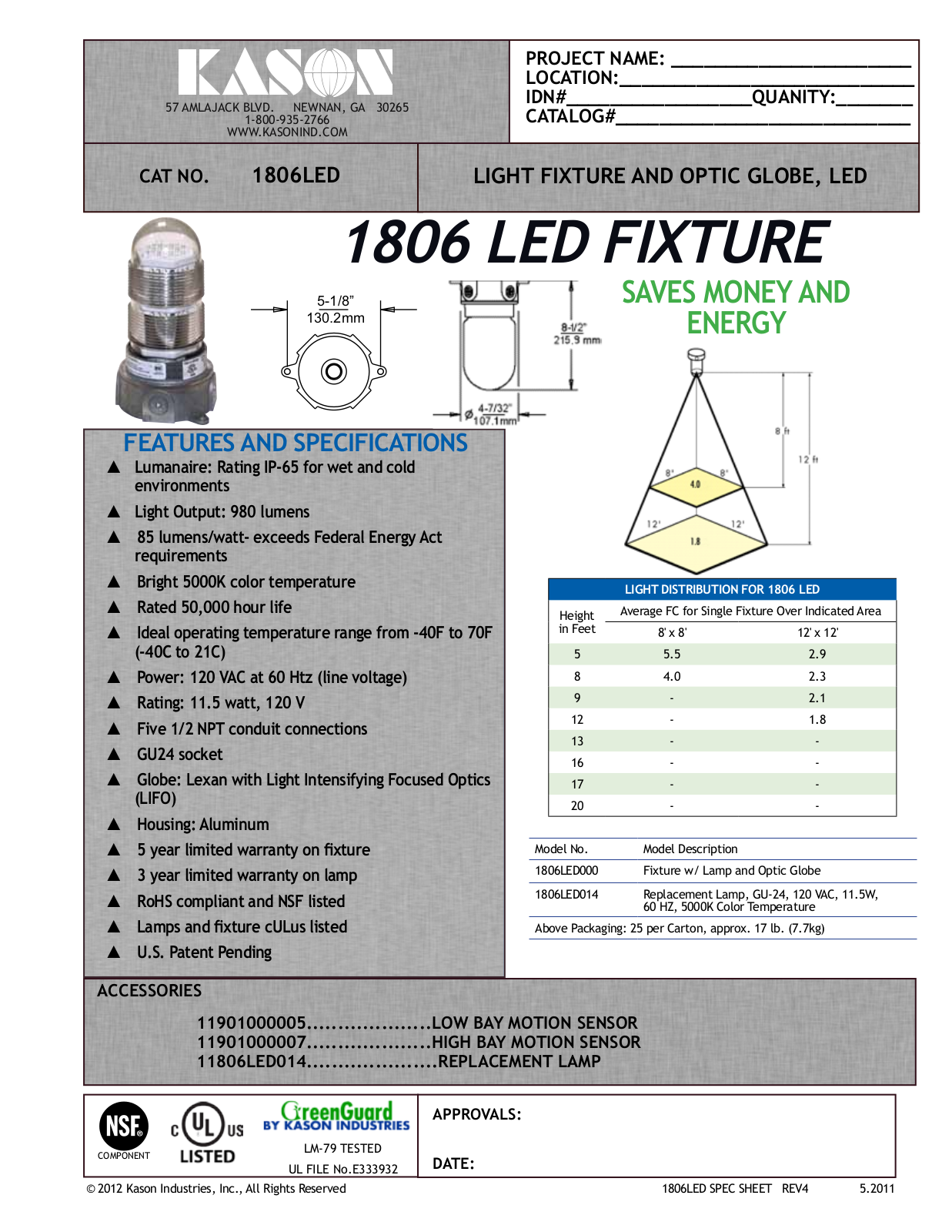 Kason 1806LED000 User Manual