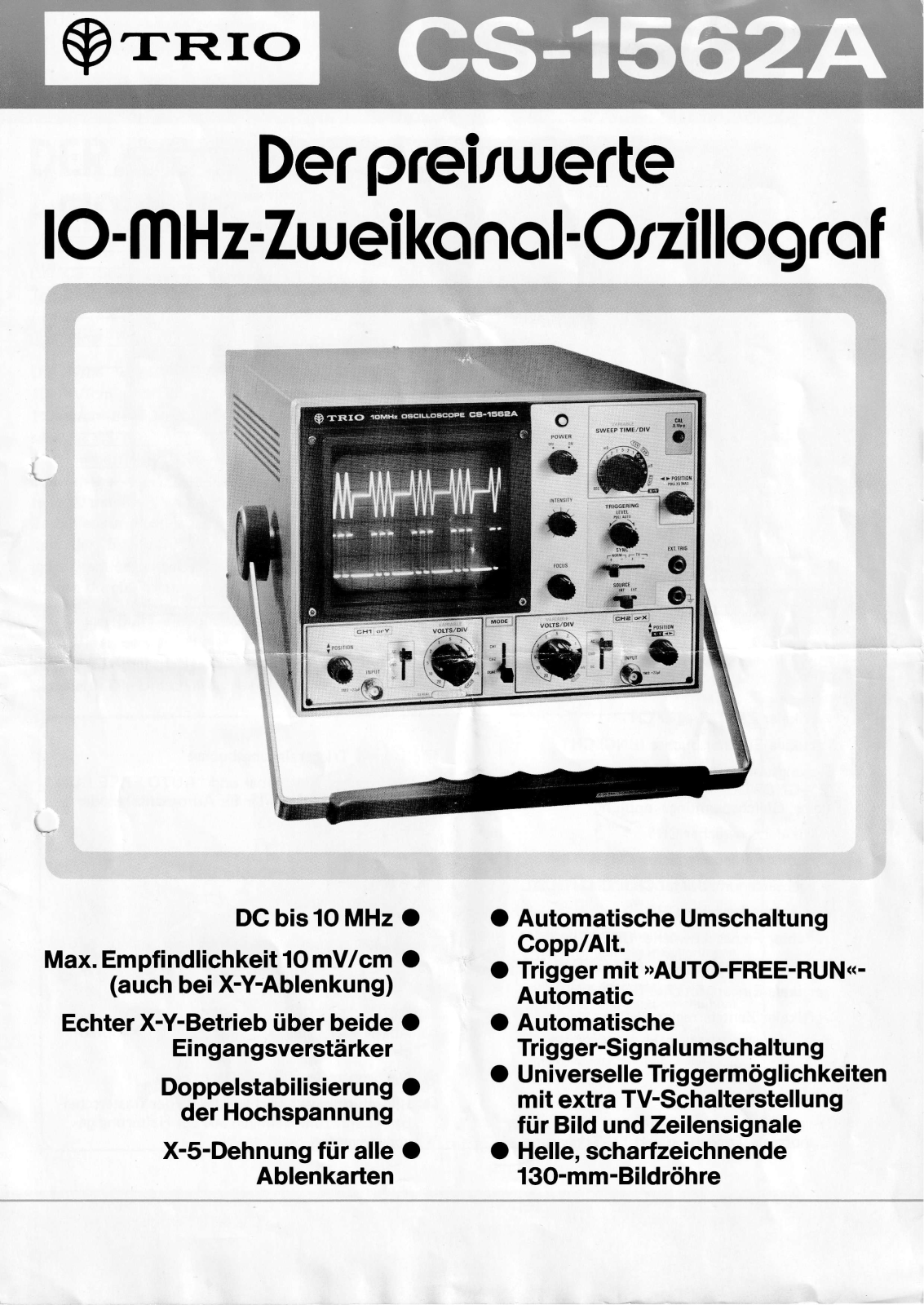 Trio Electronics CS-1562A Datasheet - ManualMachine.com