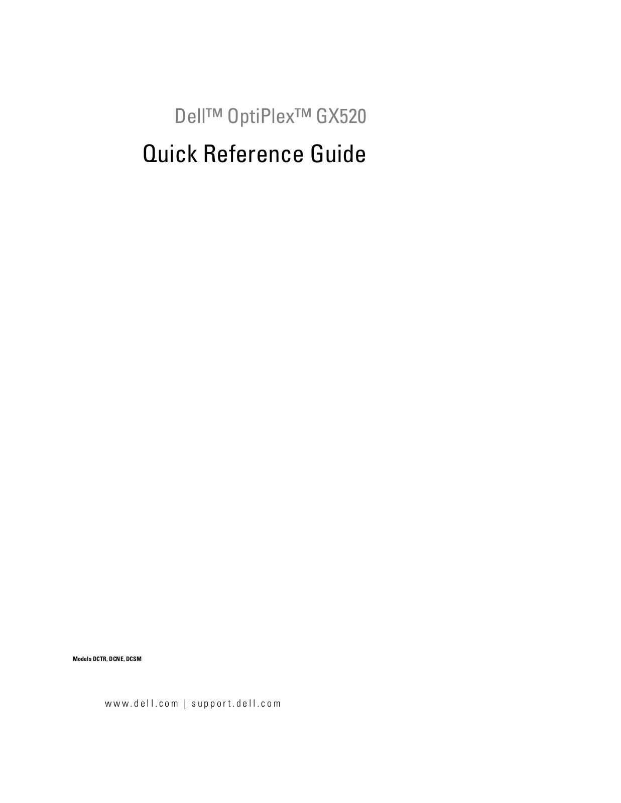 Dell OptiPlex GX520 User Manual