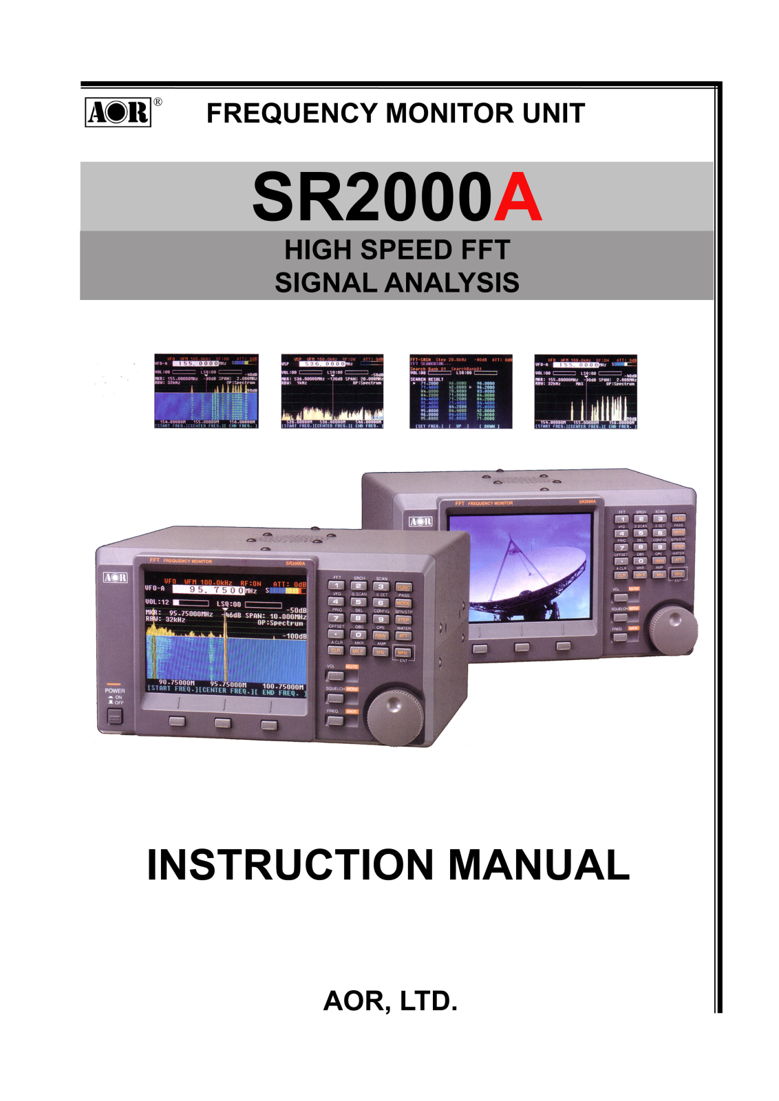 AOR SR2000A Instruction Manual