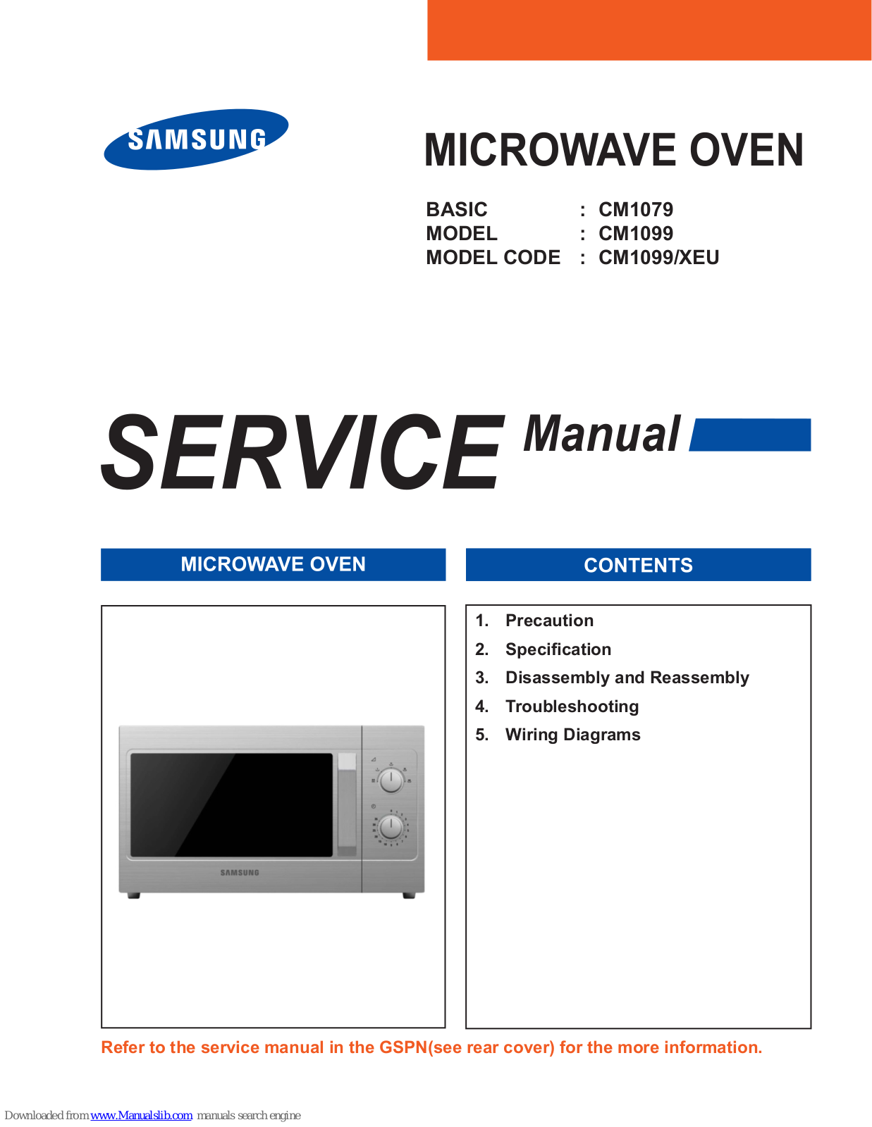 Samsung CM1099, CM1079, CM1099/XEU Service Manual