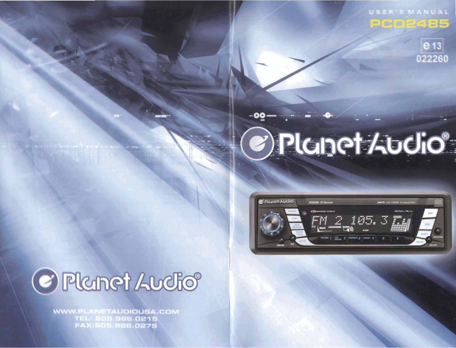 Planet Audio PCD2485 Users Manual - ManualMachine.com