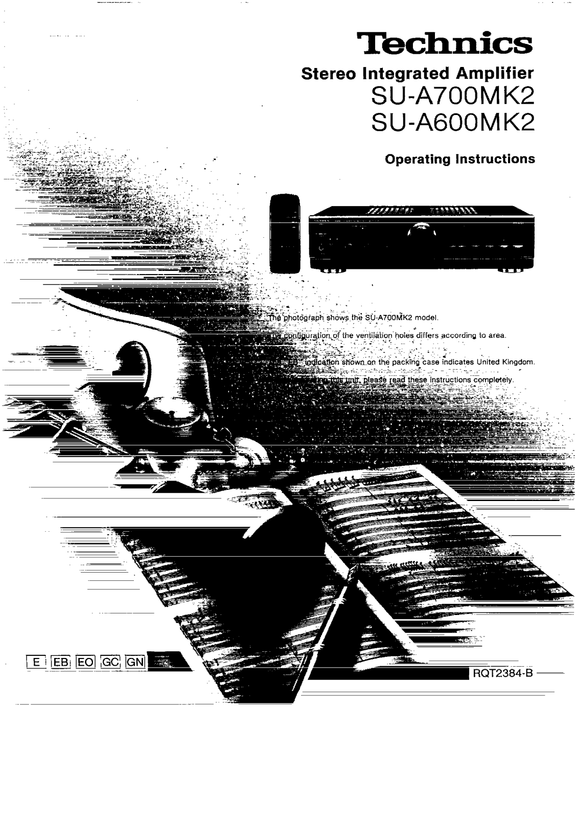 Panasonic SU-A600MK2, SU-A700MK2 User Manual