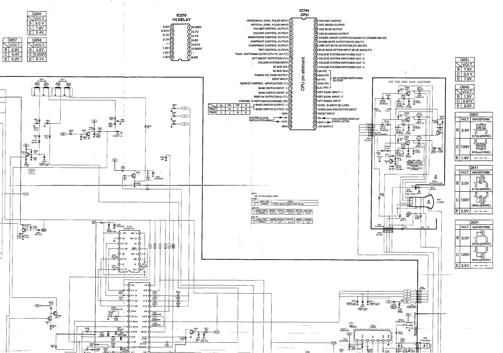 Sanyo C20PE70 Schematic