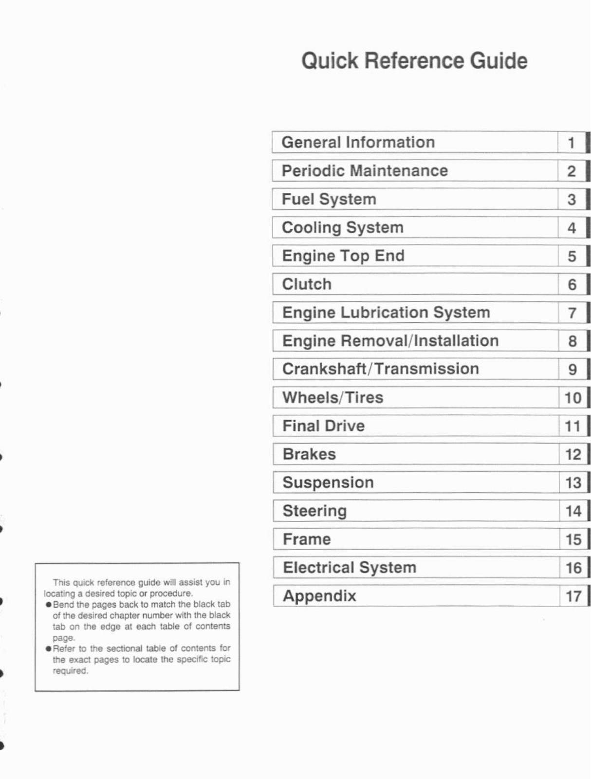 Kawasaki ZX6 R 2003-2004, RR 636 2003-2004, Ninja B1H-B2H 2003-2004 Service Manual