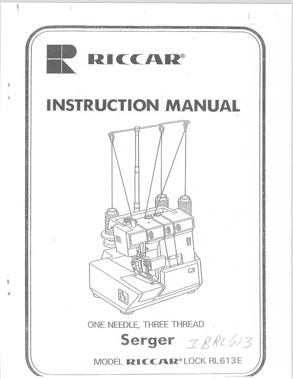 Riccar IBRL613 User Manual