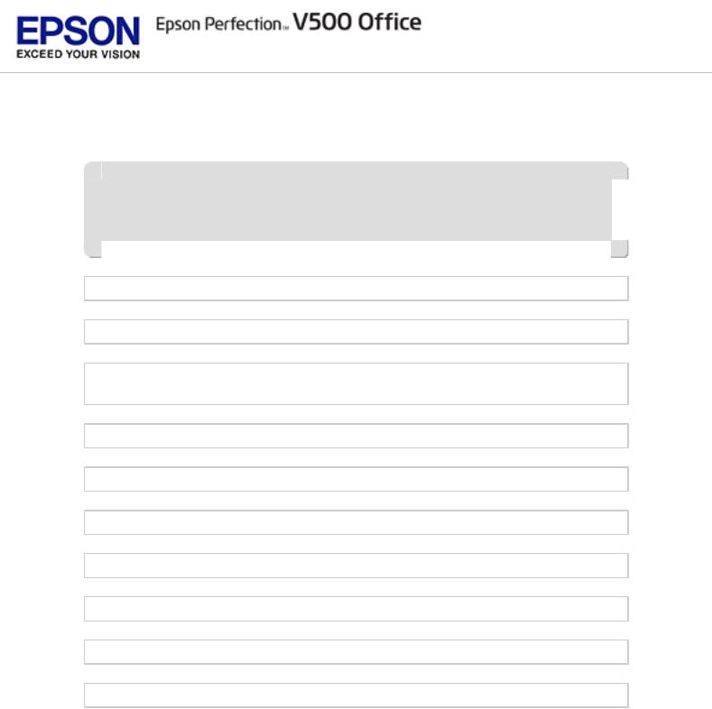 Epson V500 User Manual