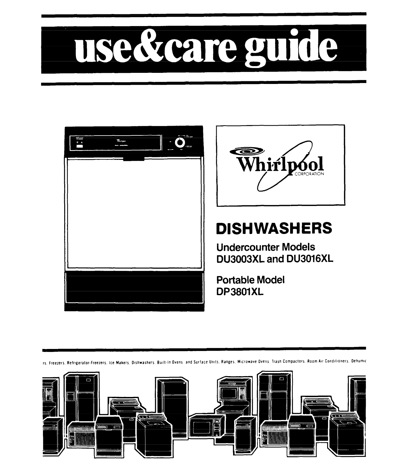 Whirlpool DU3003XL, DP3801XL, DU3016XL User Manual