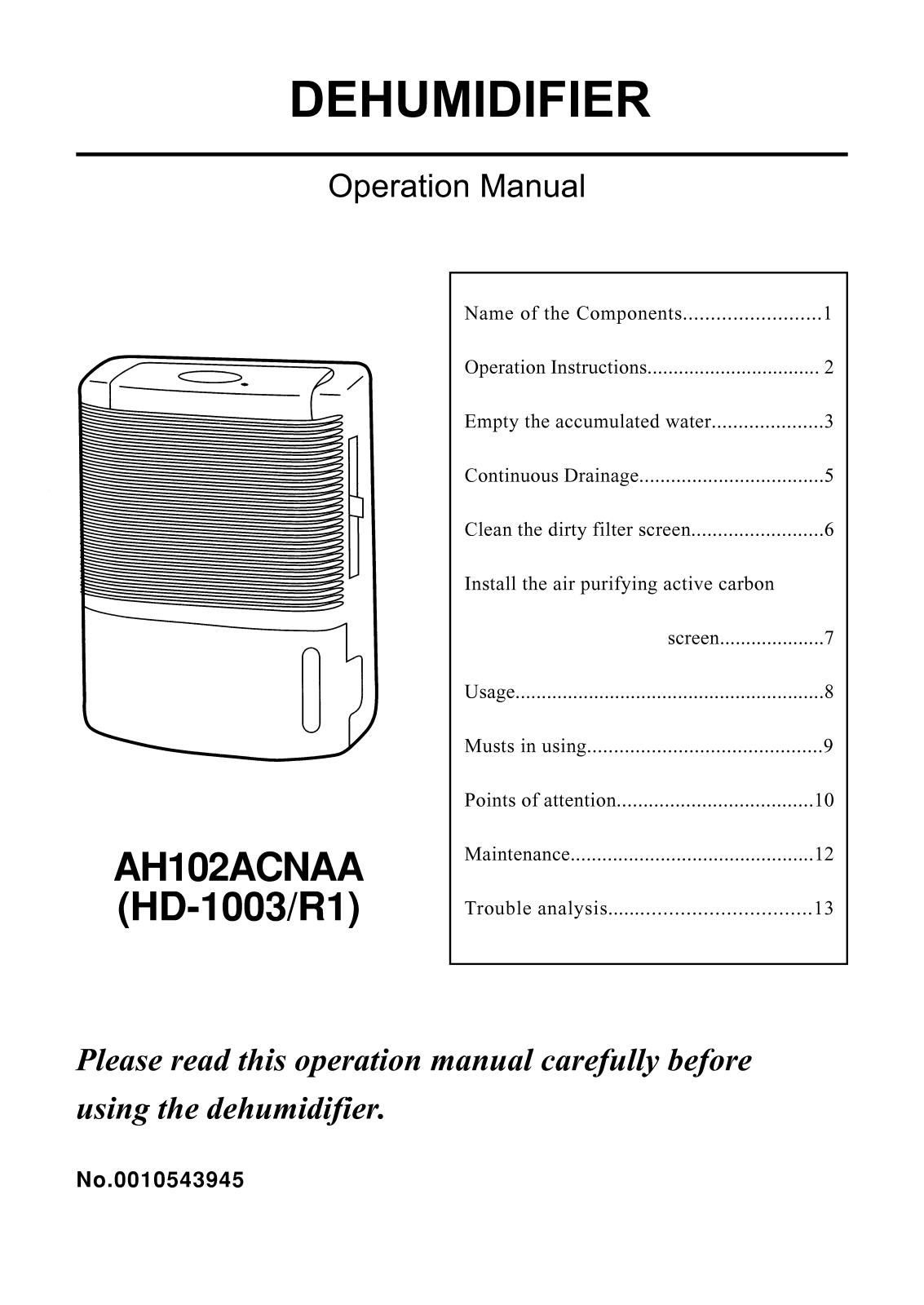 Haier HD-1003, HD-1003/R1 User Manual