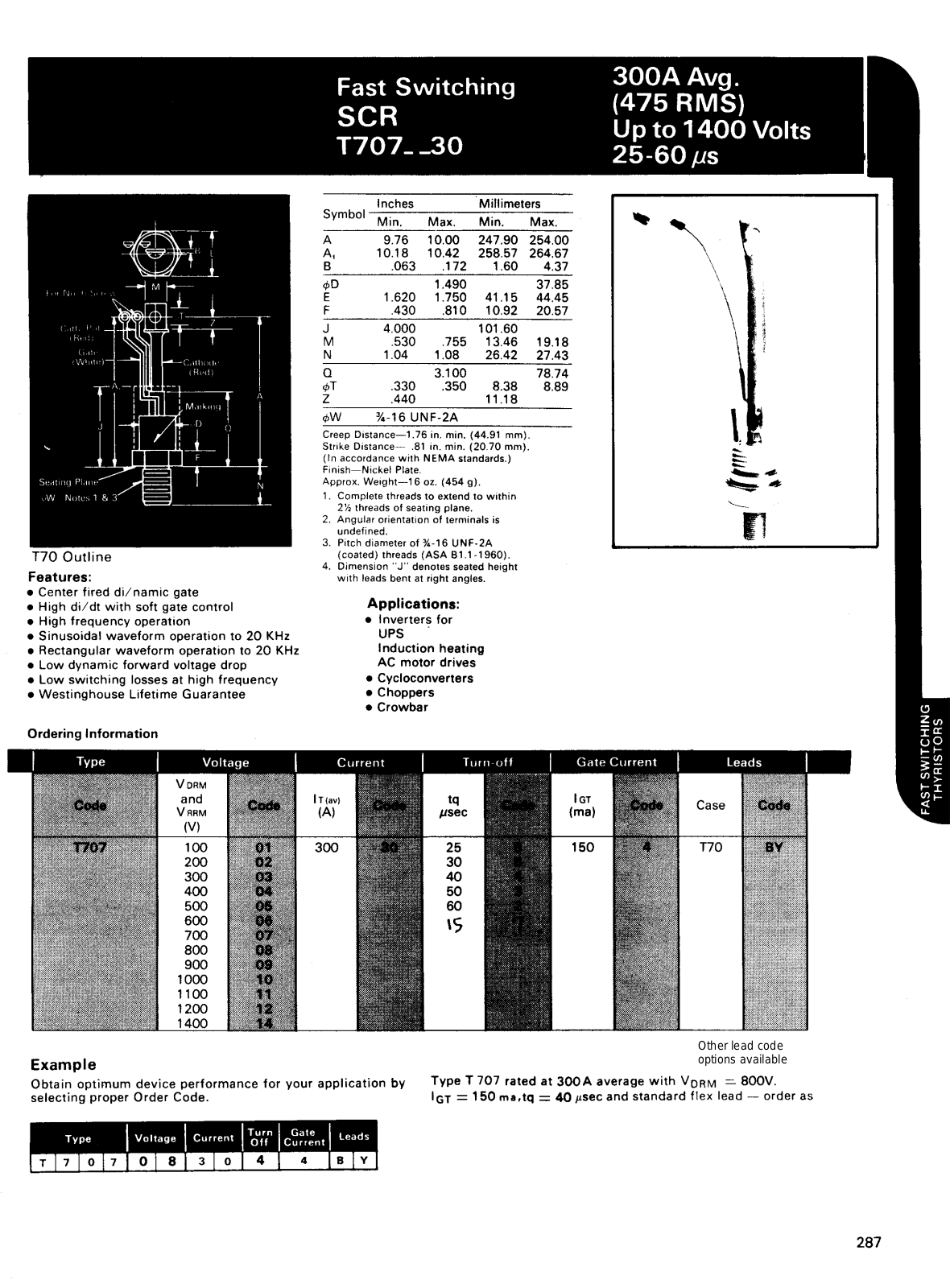 Powerex T707__30 Data Sheet