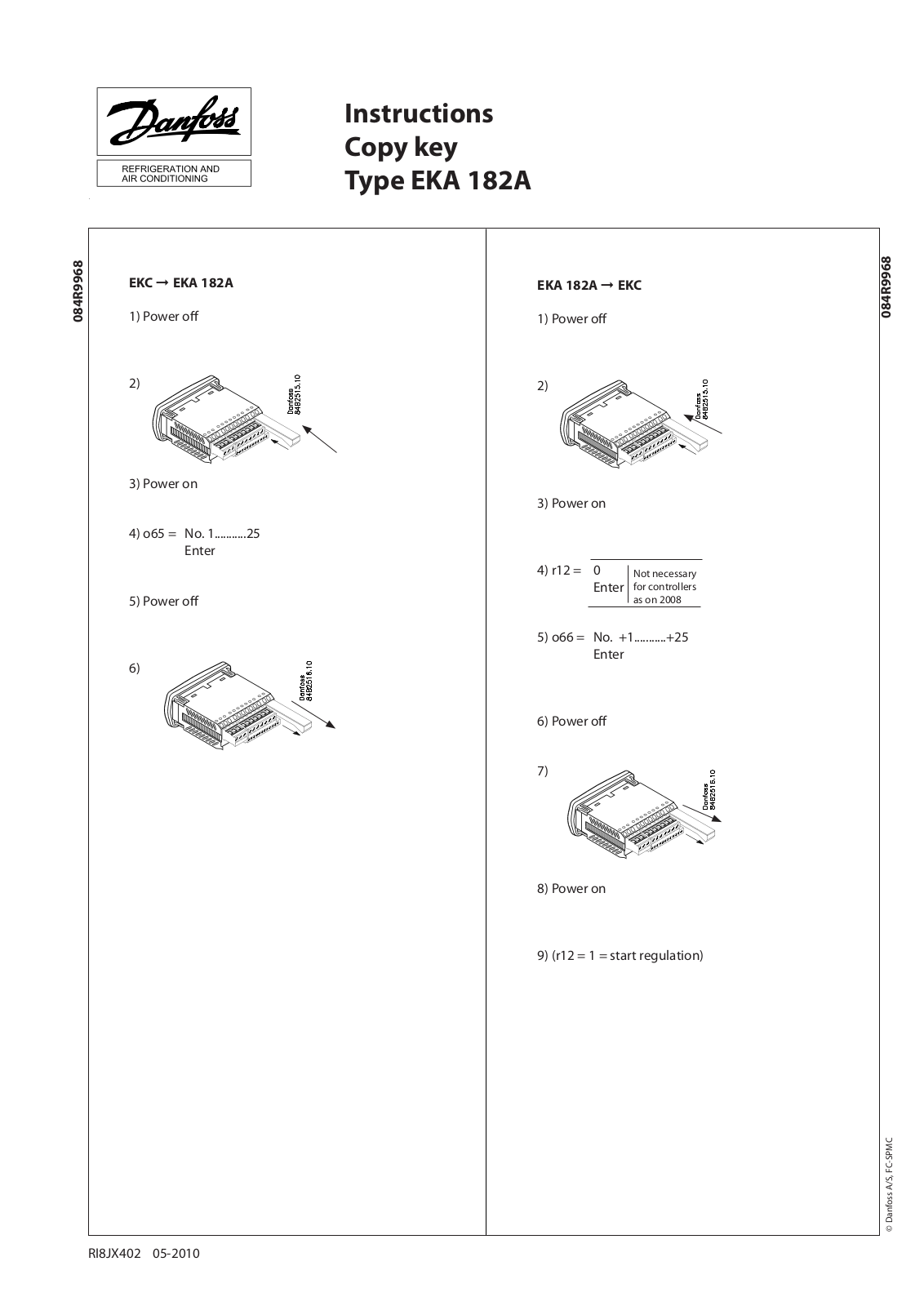 Danfoss EKA 182A Installation guide