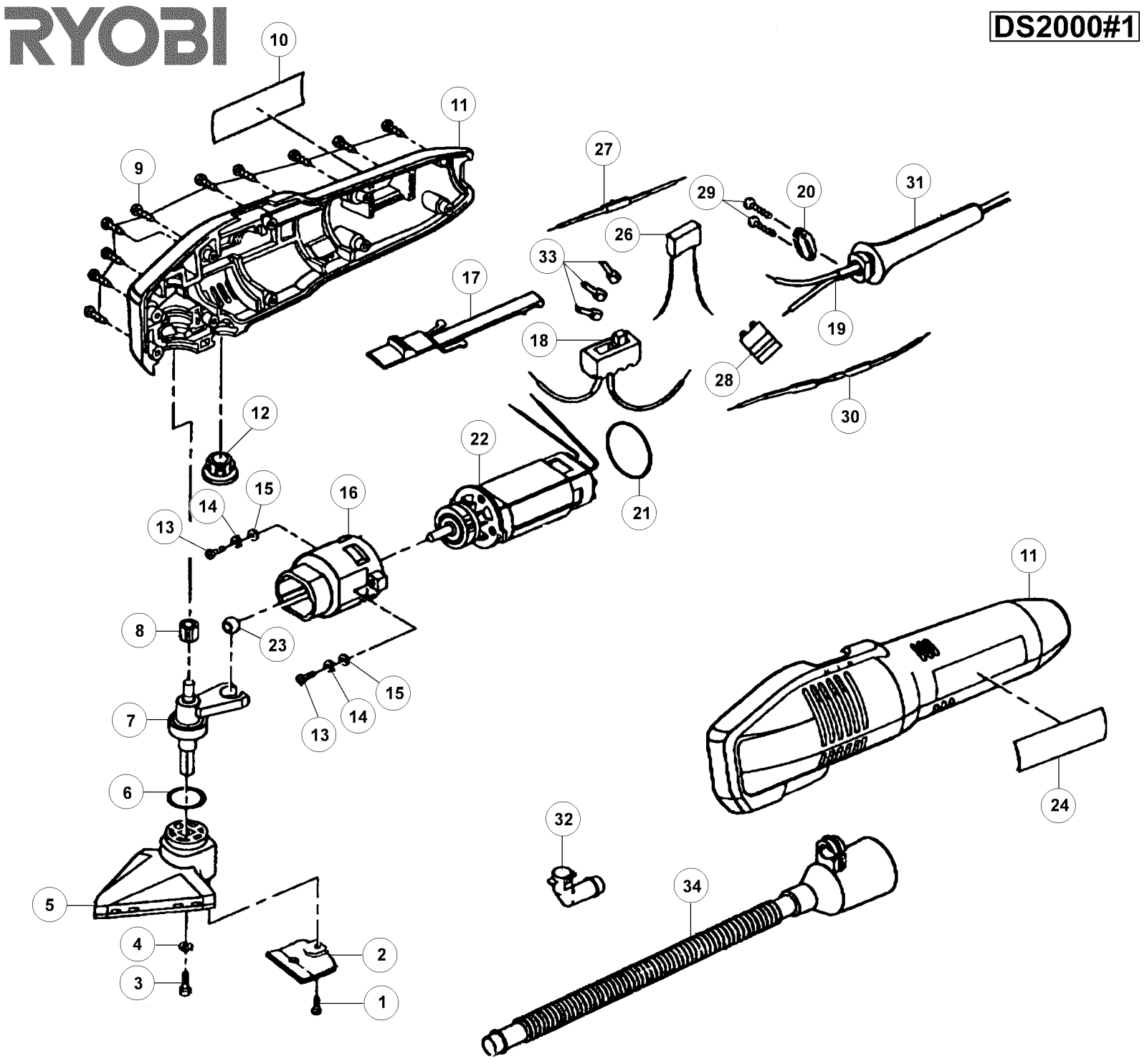 Ryobi DS2000-1 User Manual