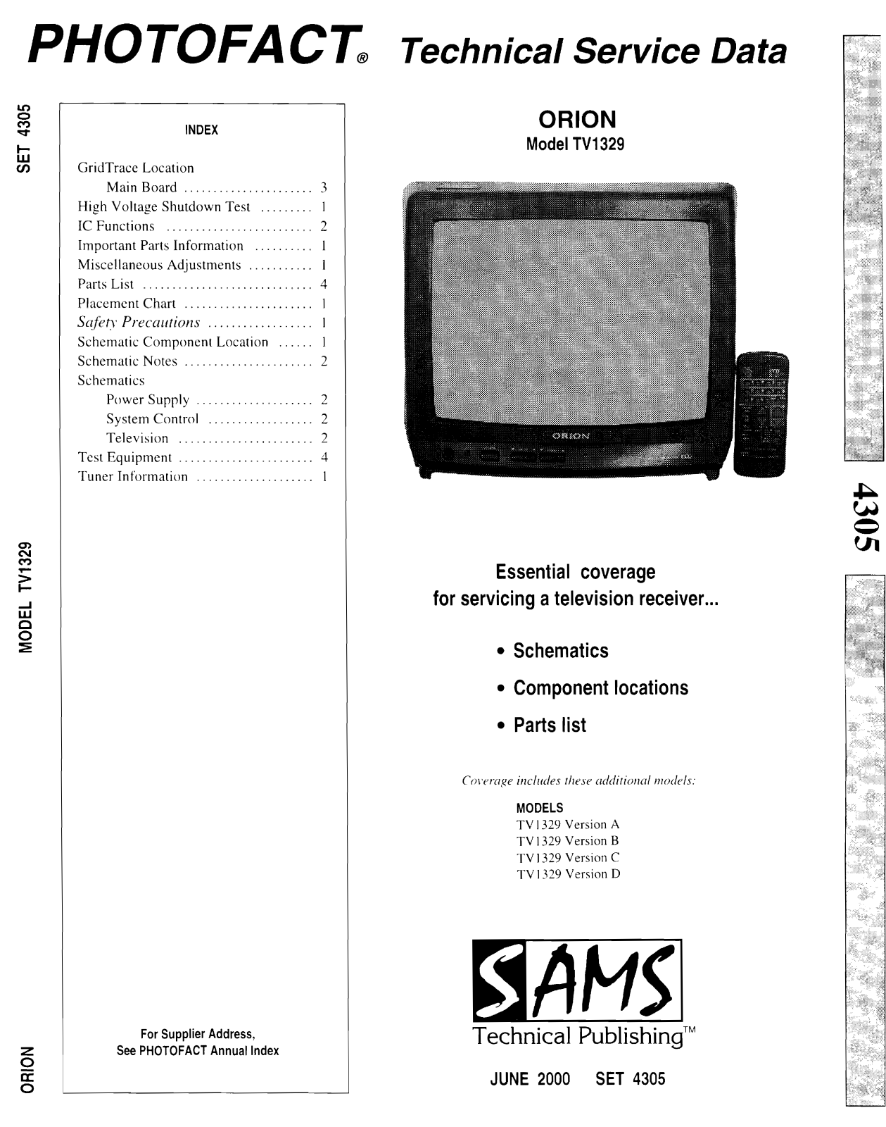 Orion 1329 Schematic