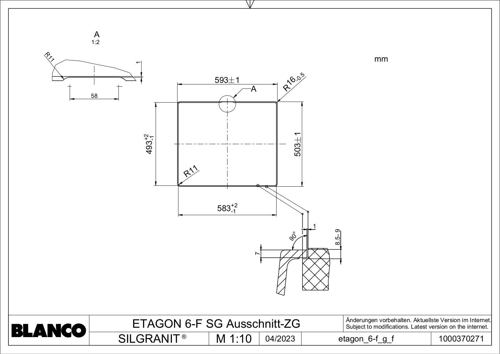Blanco Etagon 6-F Installation/Assembly Instructions - ManualMachine.com
