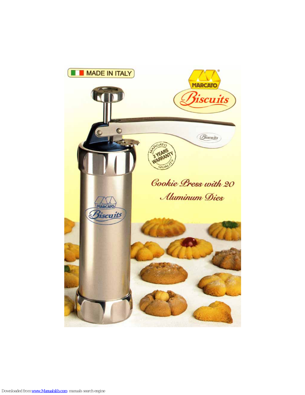 Marcato Biscuits User Manual - ManualMachine.com
