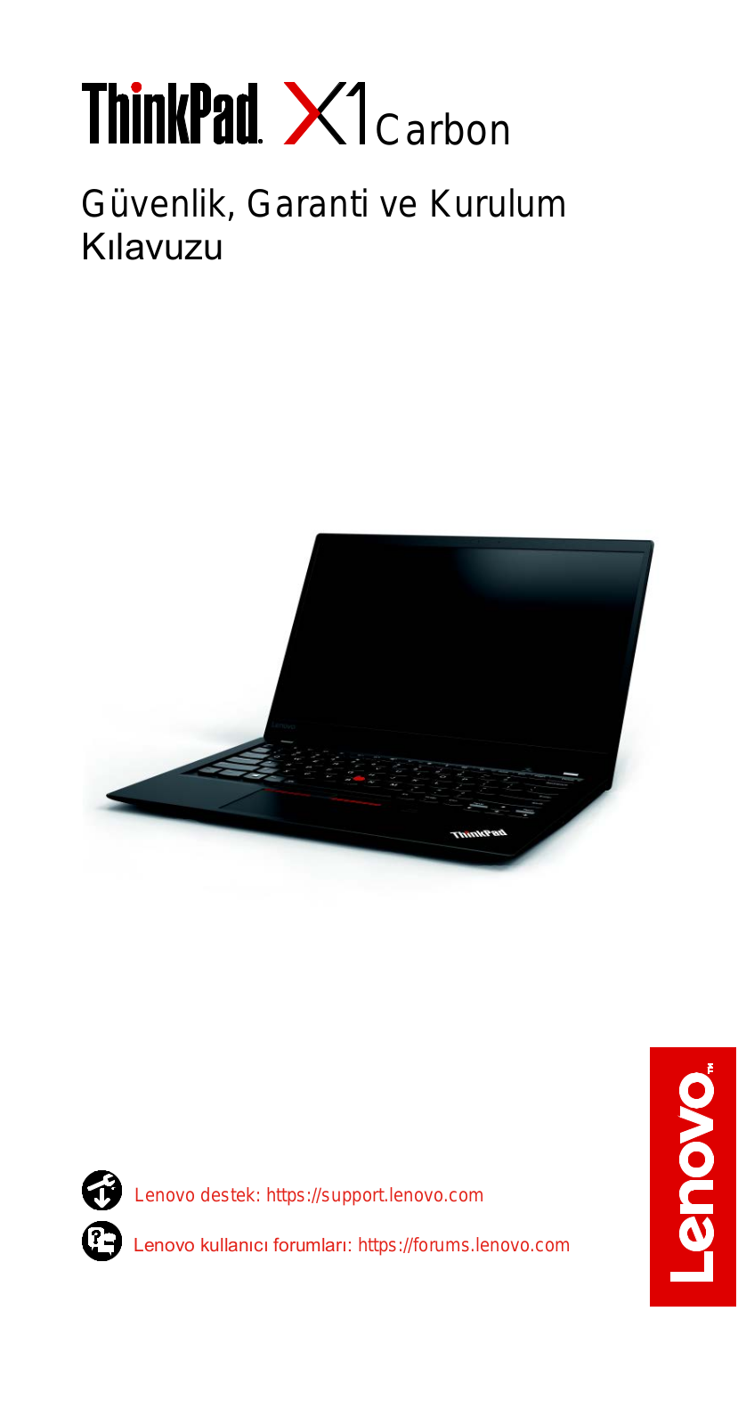 Lenovo ThinkPad X1 Carbon Safety, Warranty and Setup Guide