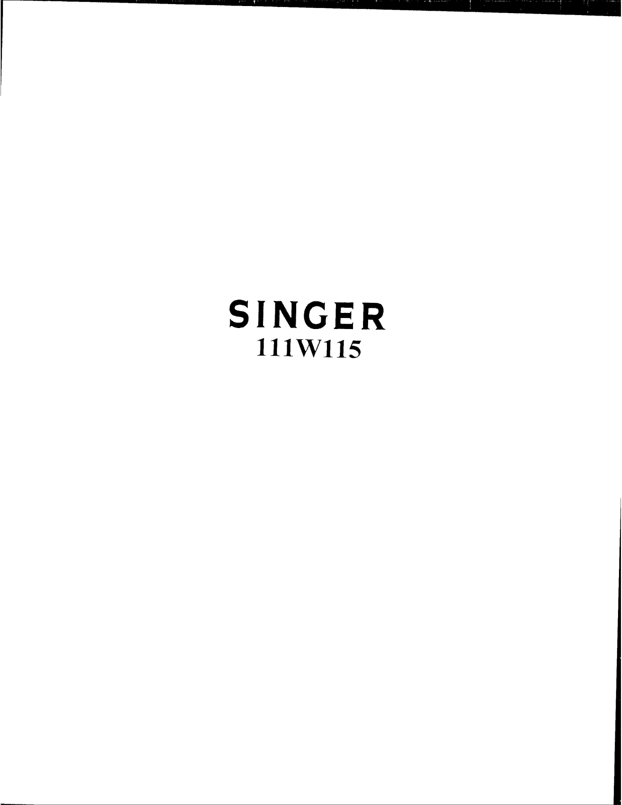 SINGER 111W115 Parts List