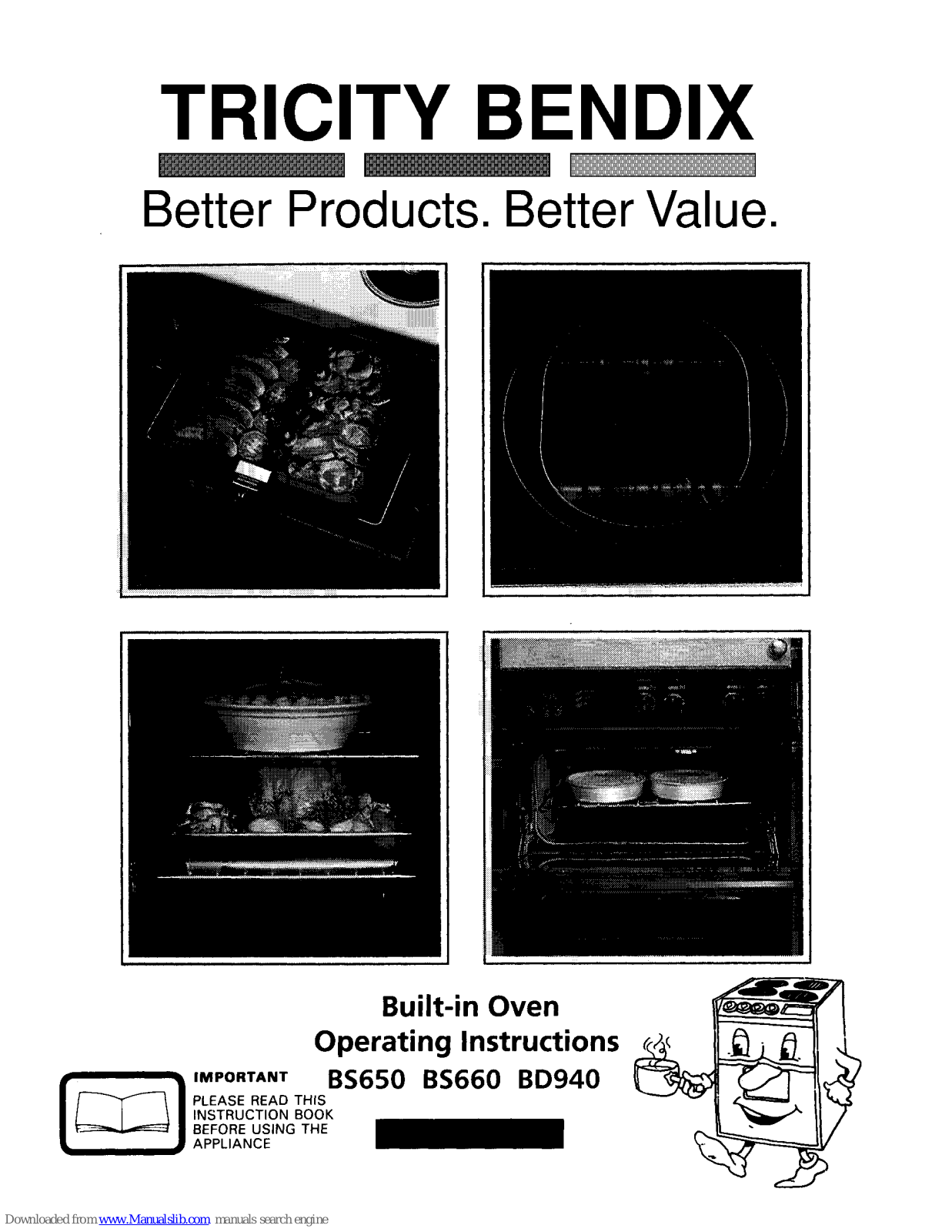 Tricity Bendix BS650, BS660, BD940 Operation Manual