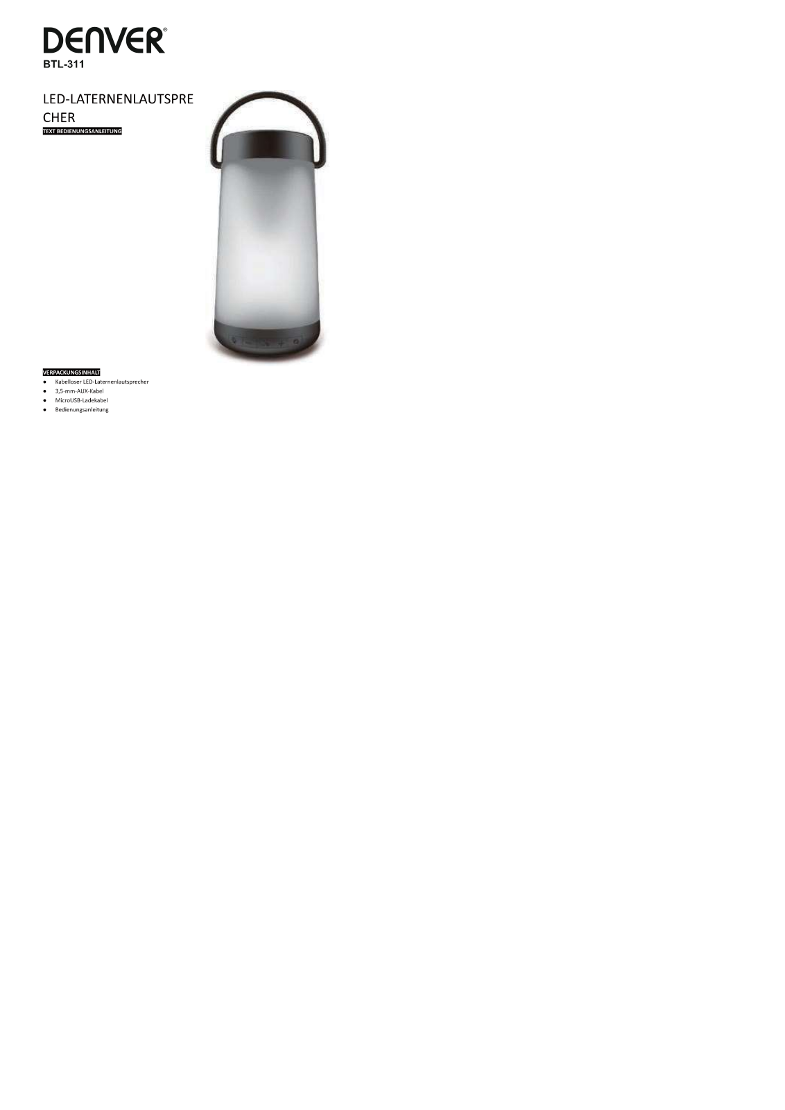 DENVER BTL-311 User guide - ManualMachine.com