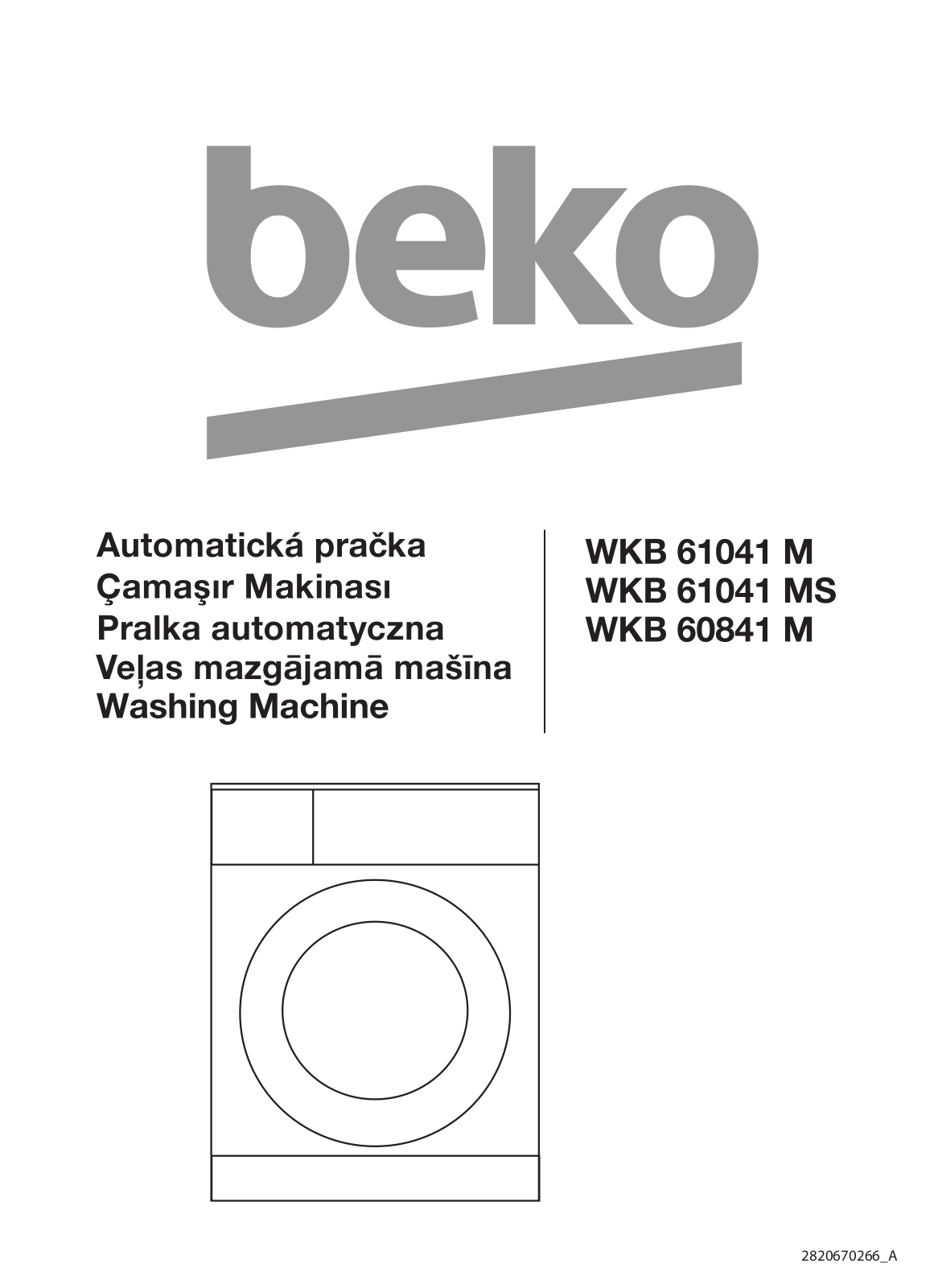 Beko WKB61041M, WKB61041MS, WKB60841M User manual