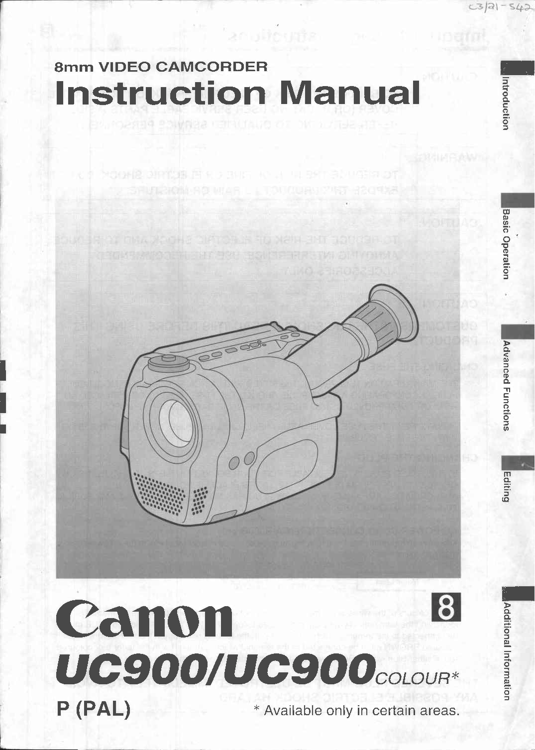 Canon UC 900 User Manual