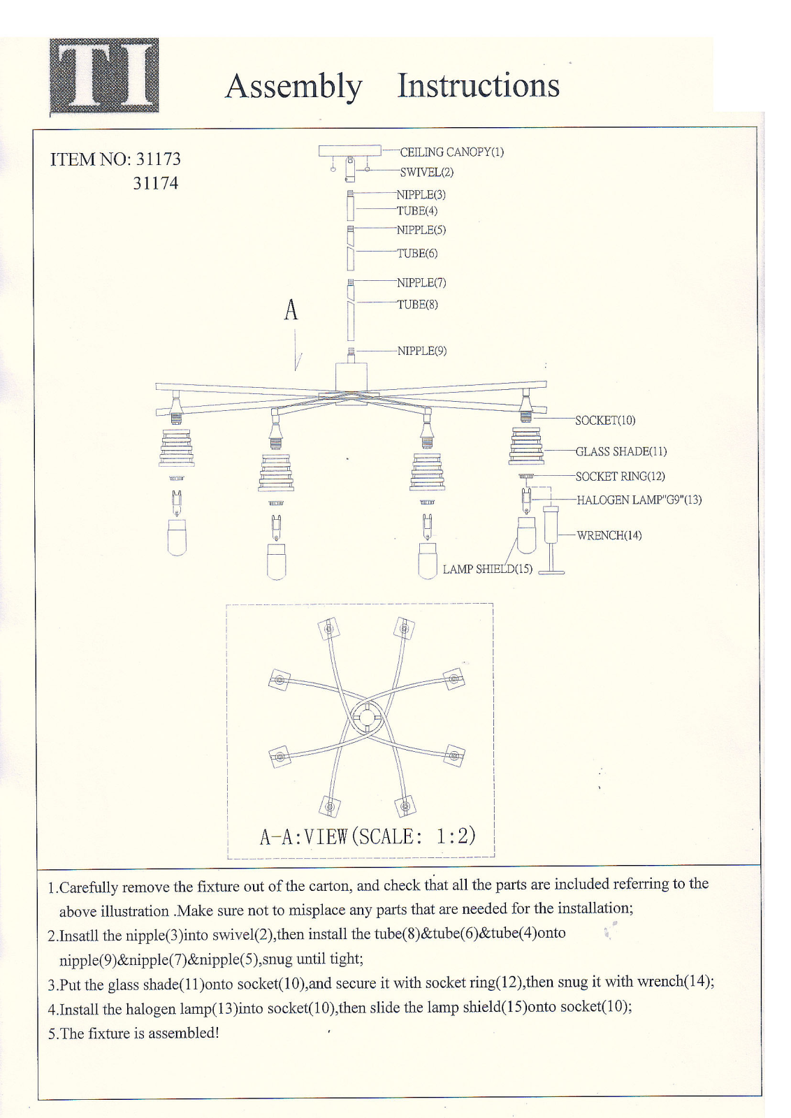 Triarch 31173, 31174 User Manual