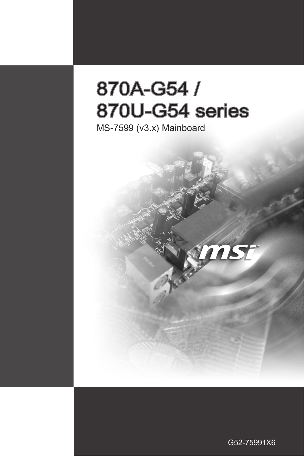 Msi 870U-G54 user Manual