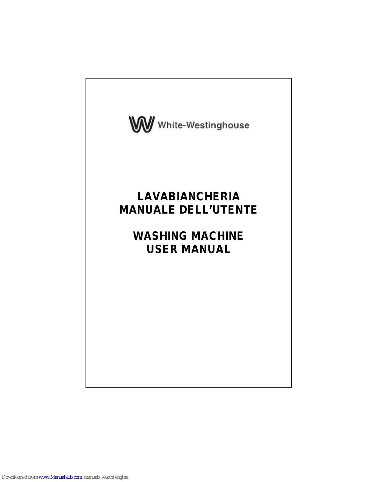 White-Westinghouse WM55 User Manual