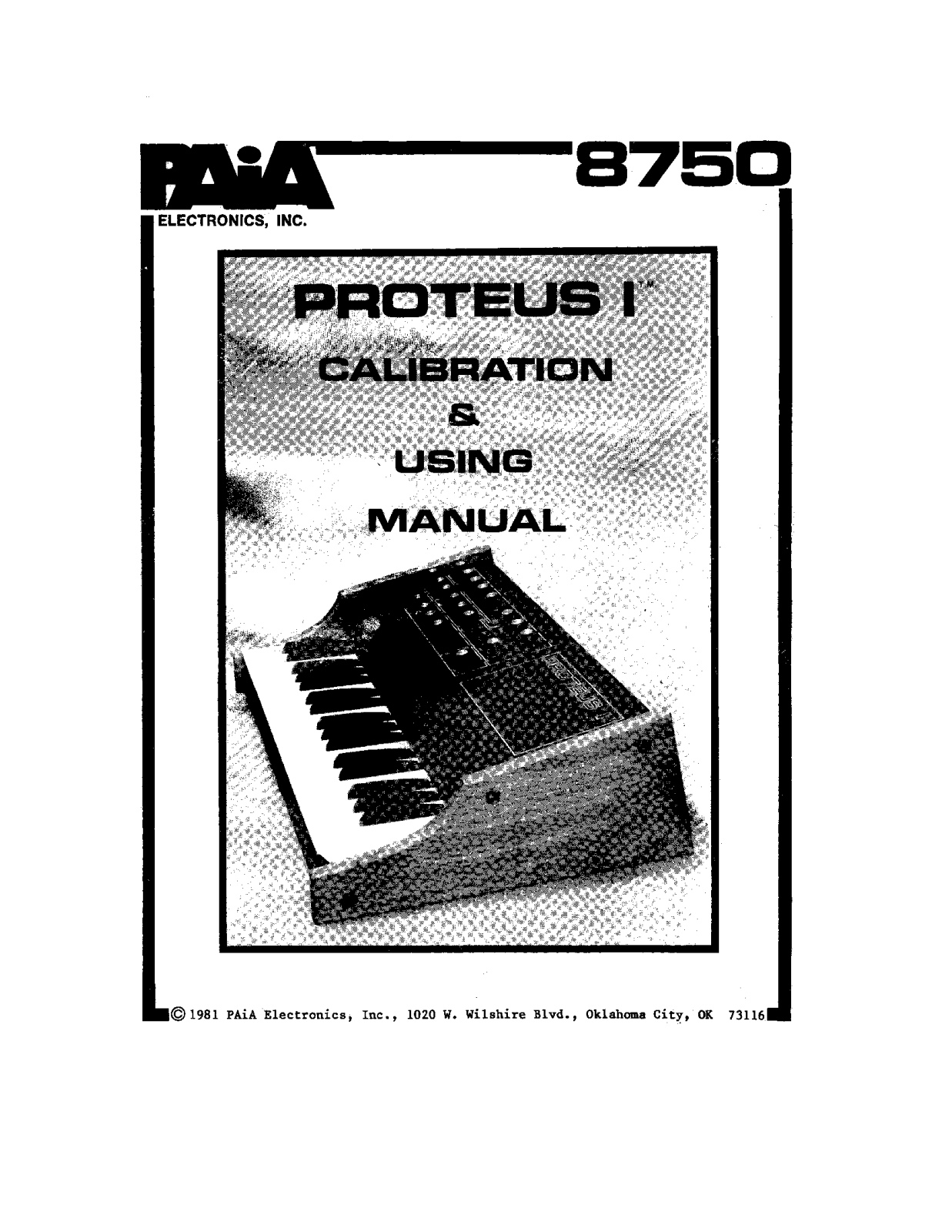 PAiA Electronics 8750 User's Manual