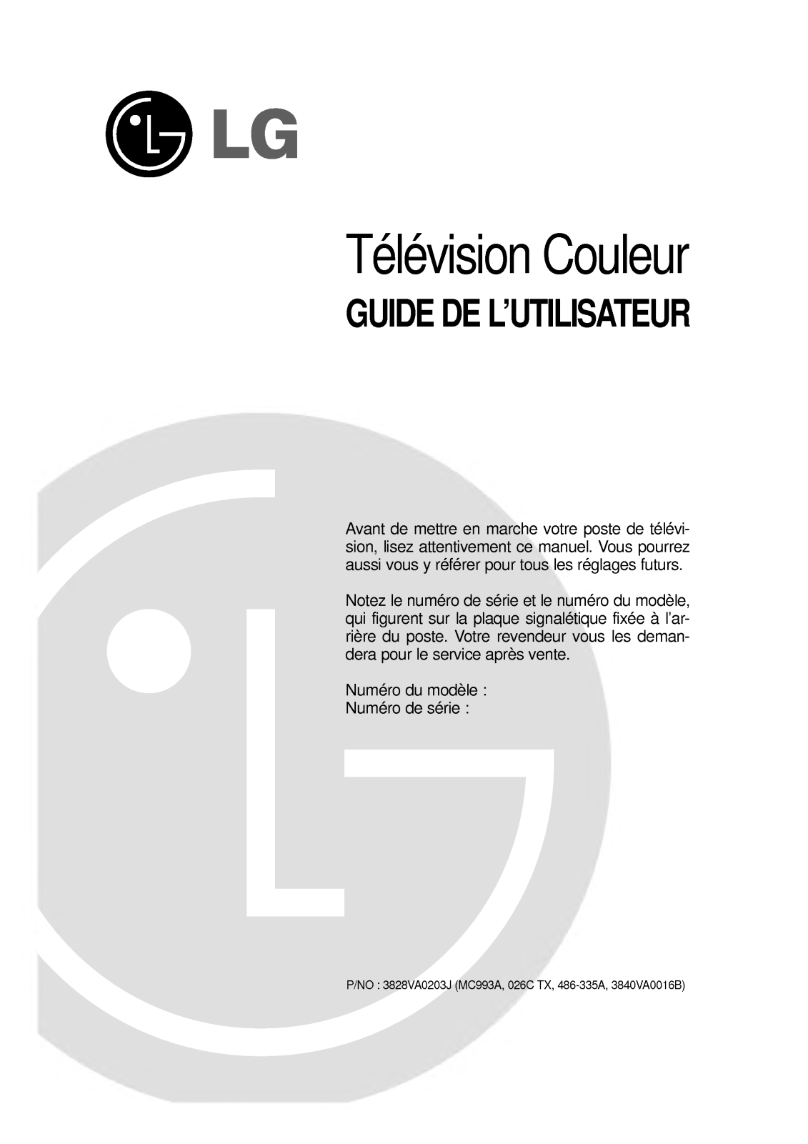 LG CL-29Q12IP User Manual