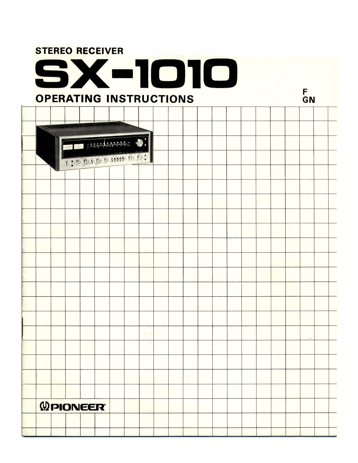 Pioneer SX-1010 Owners manual