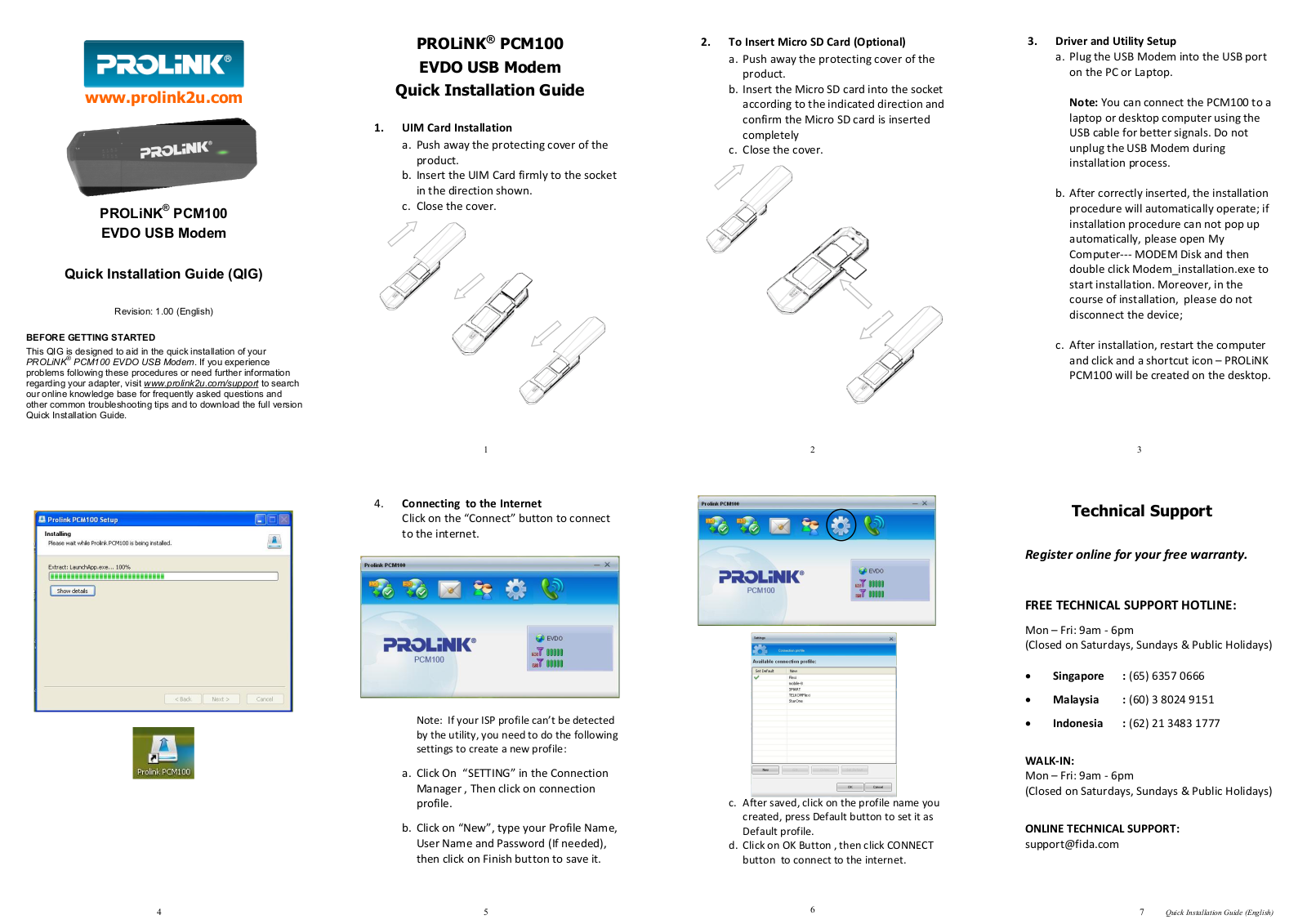 PROLiNK PCM100 User Manual