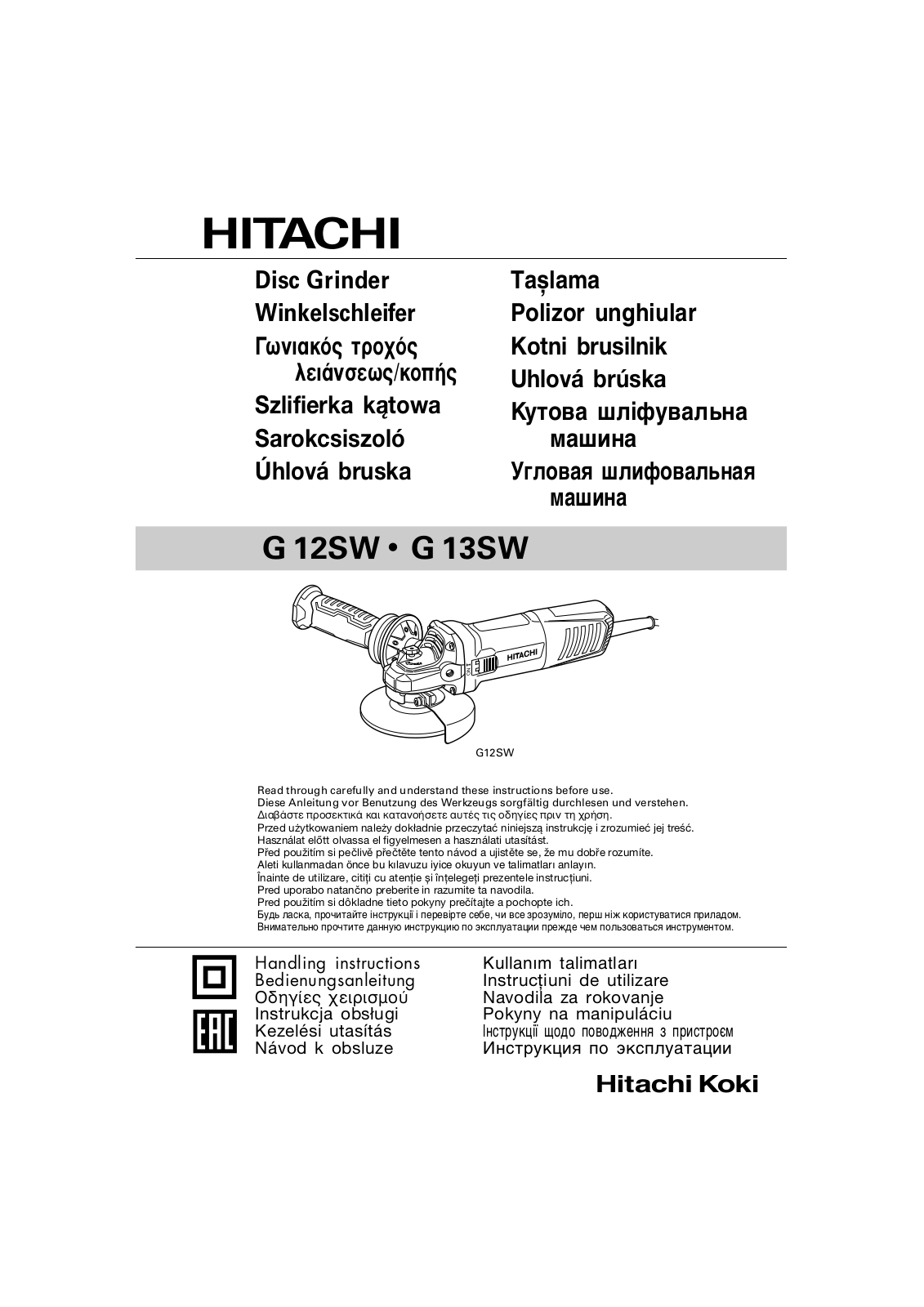 HITACHI G 12SW, G 13SW User Manual