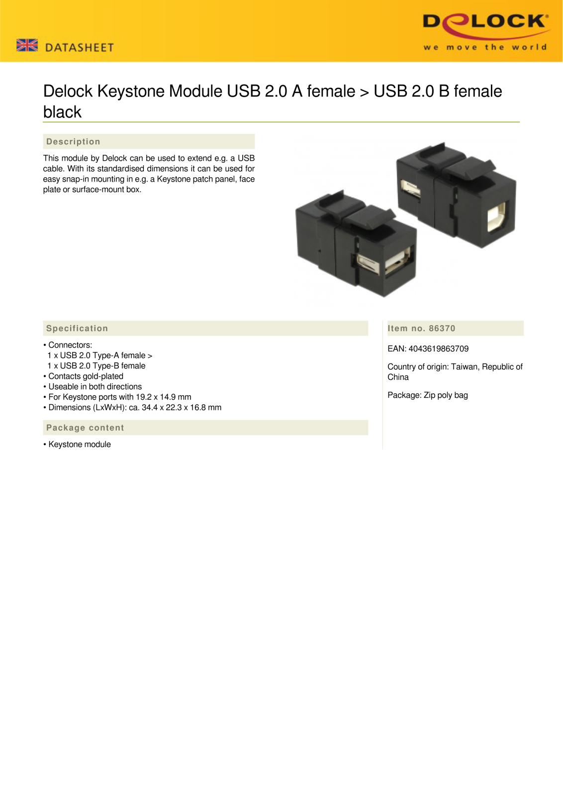 Delock IWP-ADAP-AFBF2BK Datasheet - ManualMachine.com