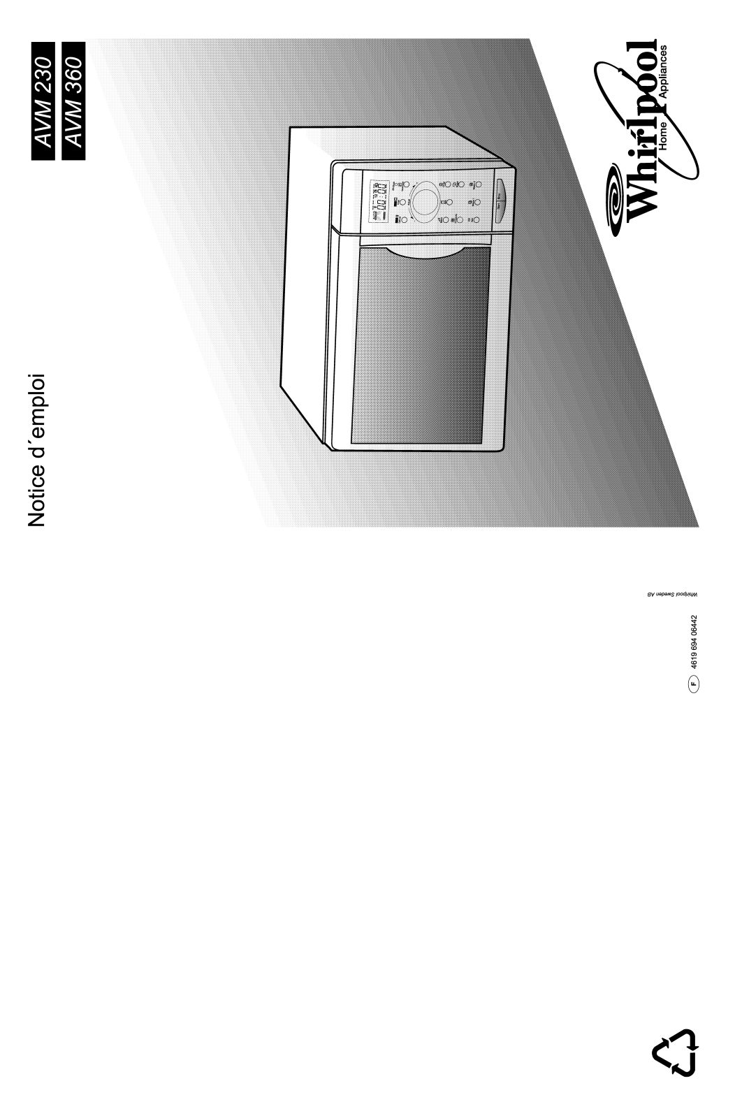 WHIRLPOOL AVM 230, AVM 230 WP AV, AVM 230 WP AV(3182), AVM 230 WP BL, AVM 230 WP WH User Manual