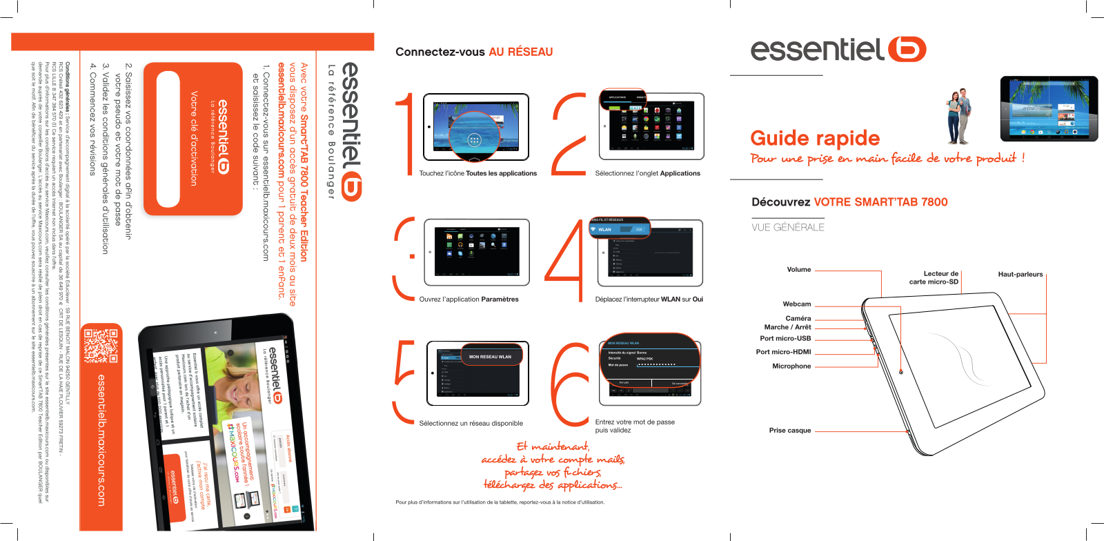 ESSENTIEL 7800 Guide rapide