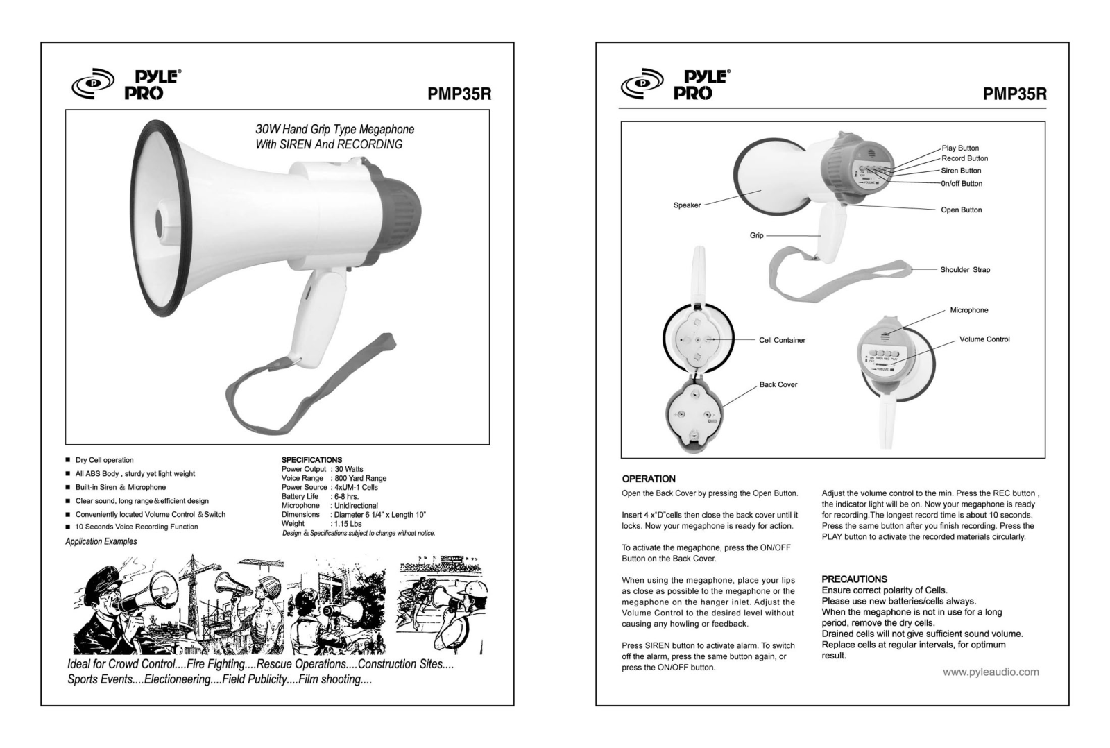 Pyle PMP35R User Manual