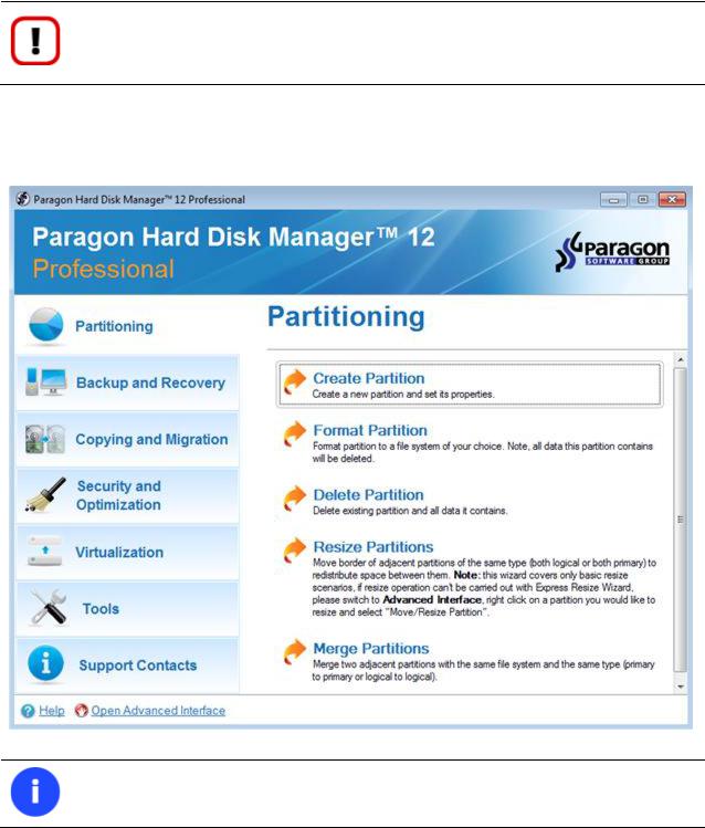 Paragon Hard Disk Manager - 12 Professional Instruction Manual