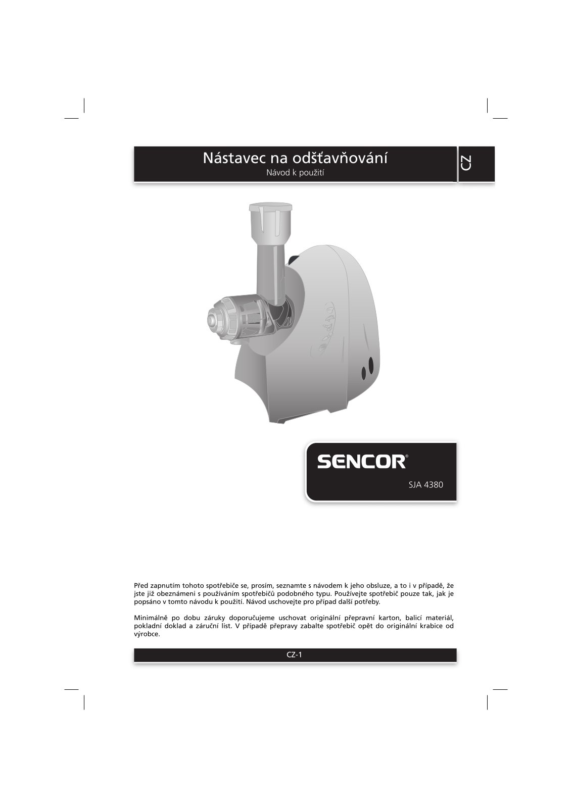 Sencor SJA 4380 User Manual