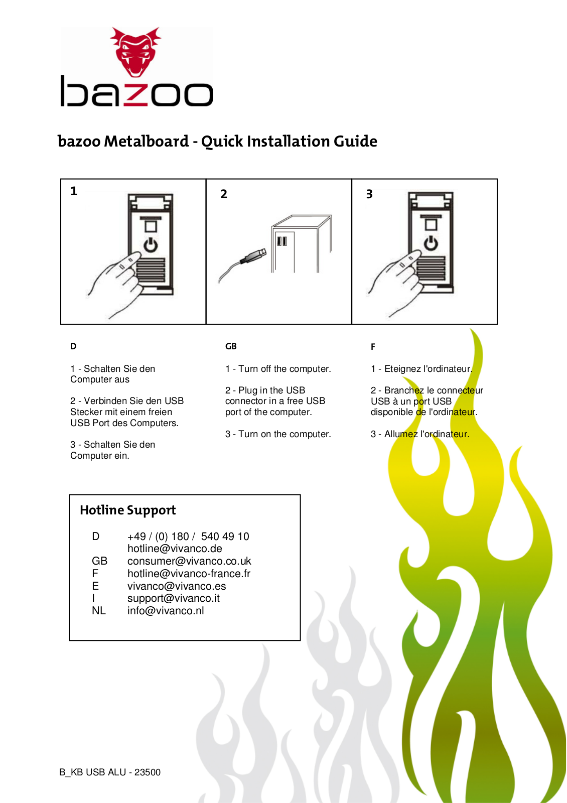 BAZOO METALBOARD User Manual