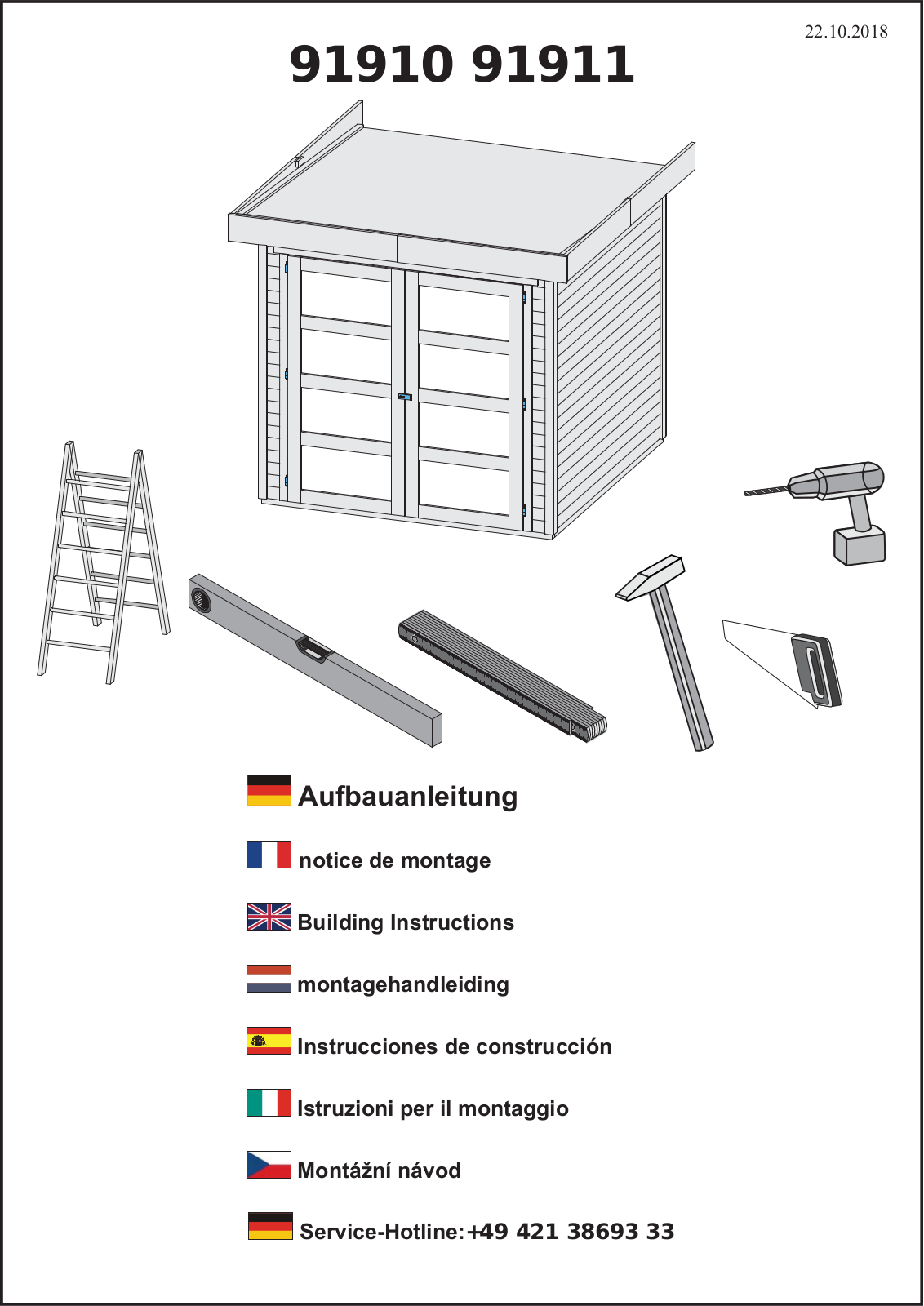 Karibu 91910, 91911 Assembly instructions