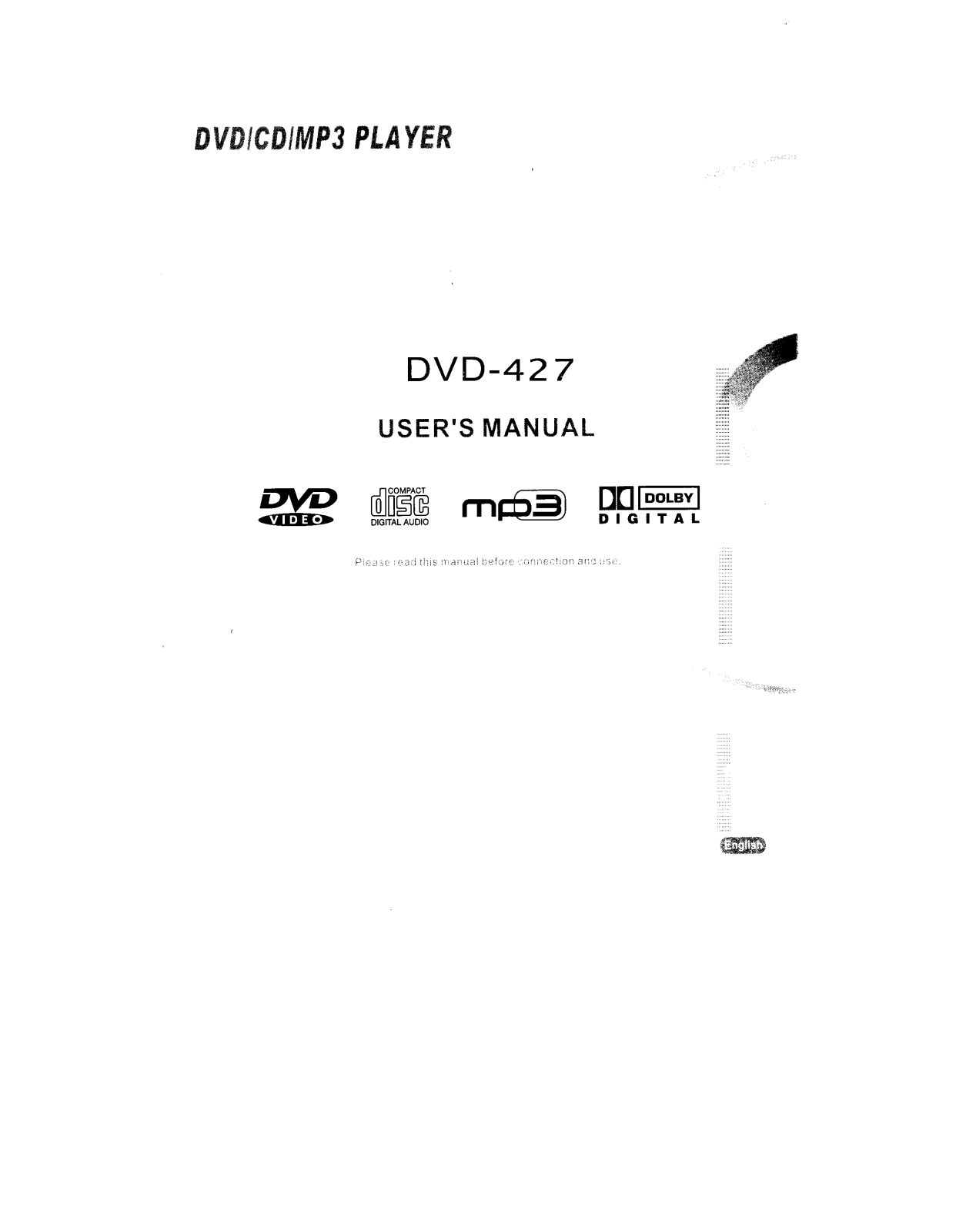 COBY electronic DVD-427 User Manual