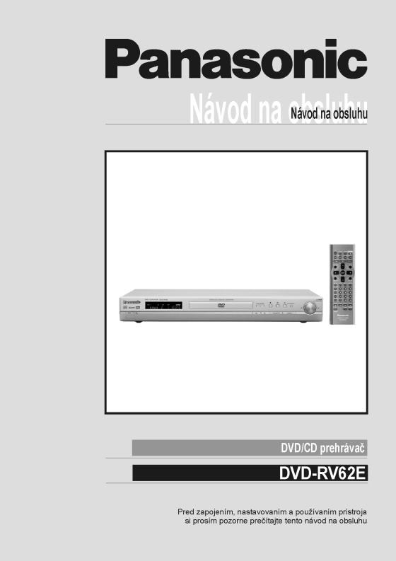 Panasonic DVDRV62 Operating Instructions