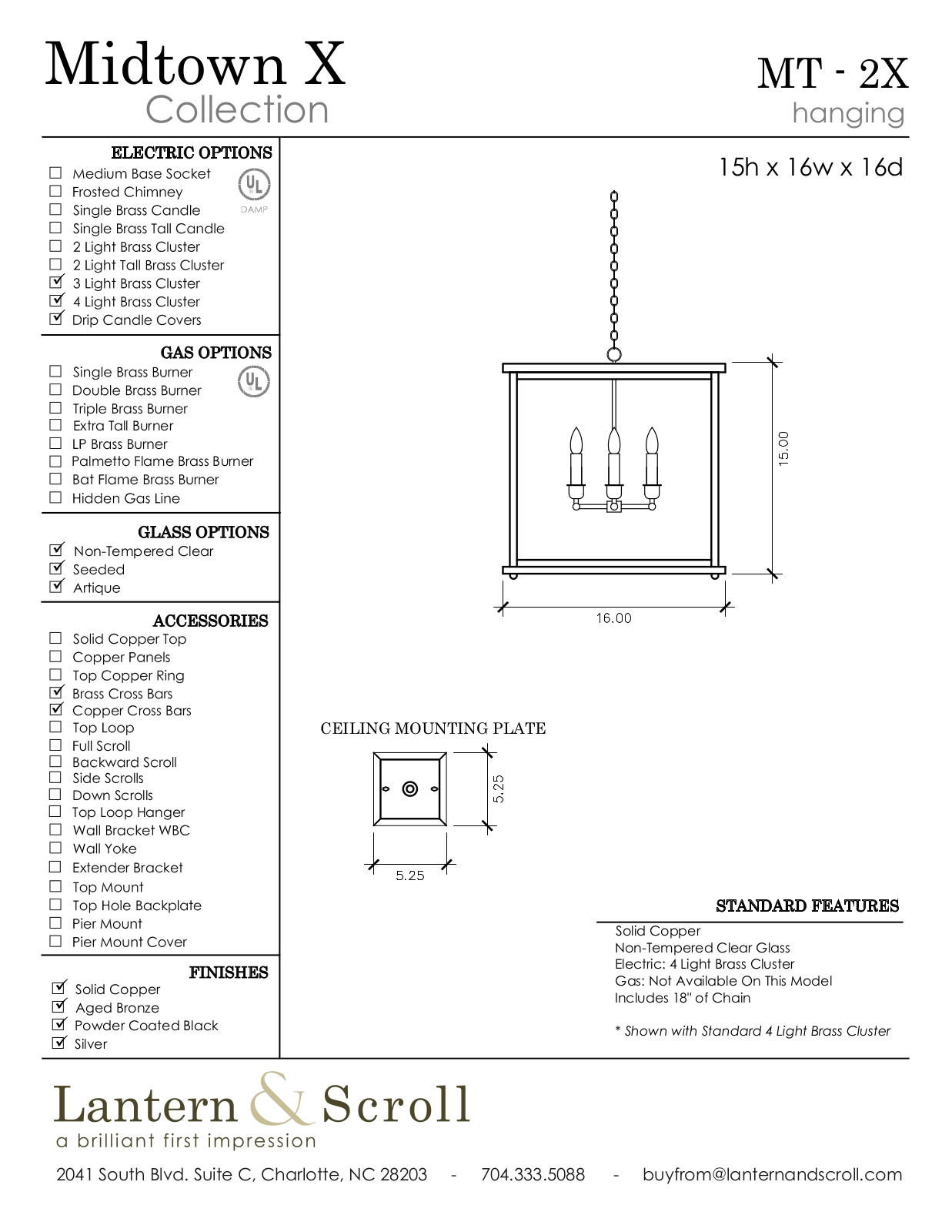 Lantern & Scroll LASC1191 Specifications - ManualMachine.com