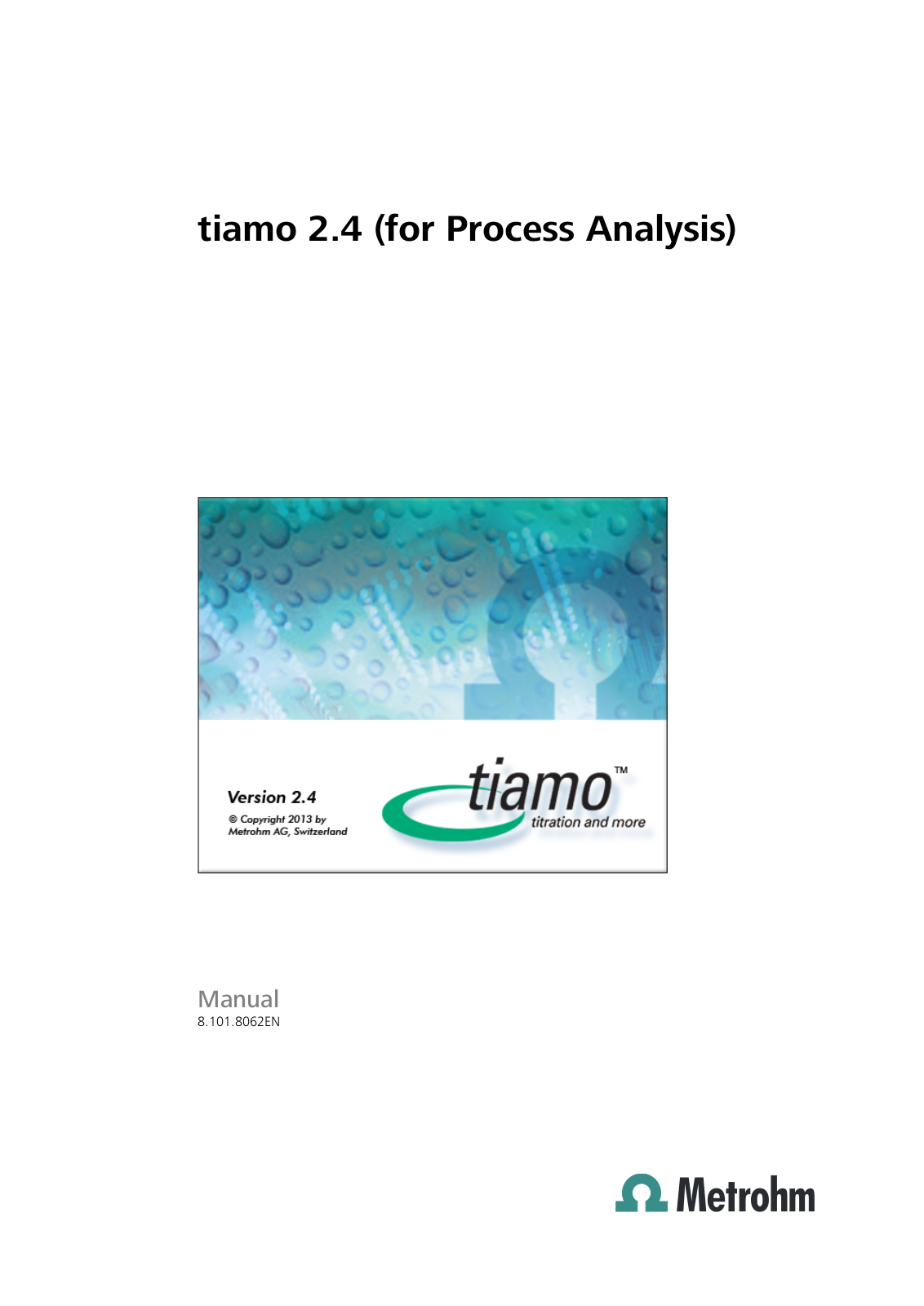 Metrohm tiamo 2.4 User Manual