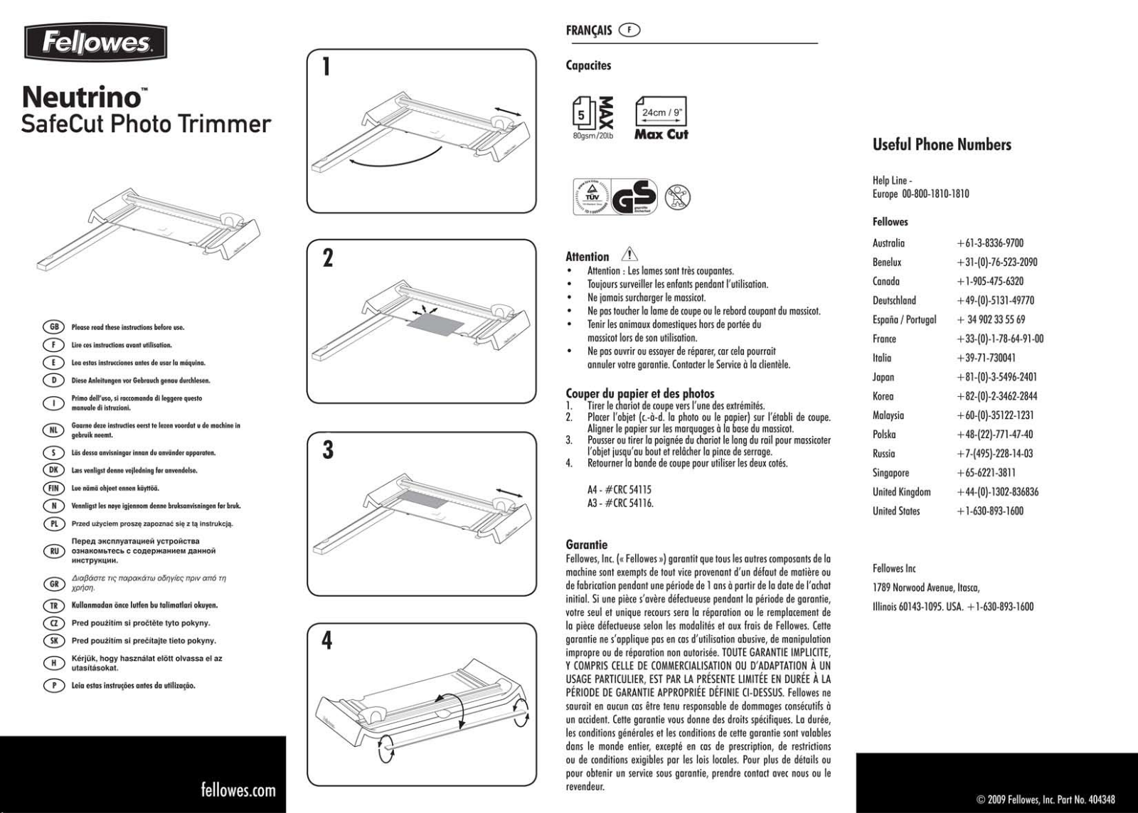 FELLOWES NEUTRINO User Manual