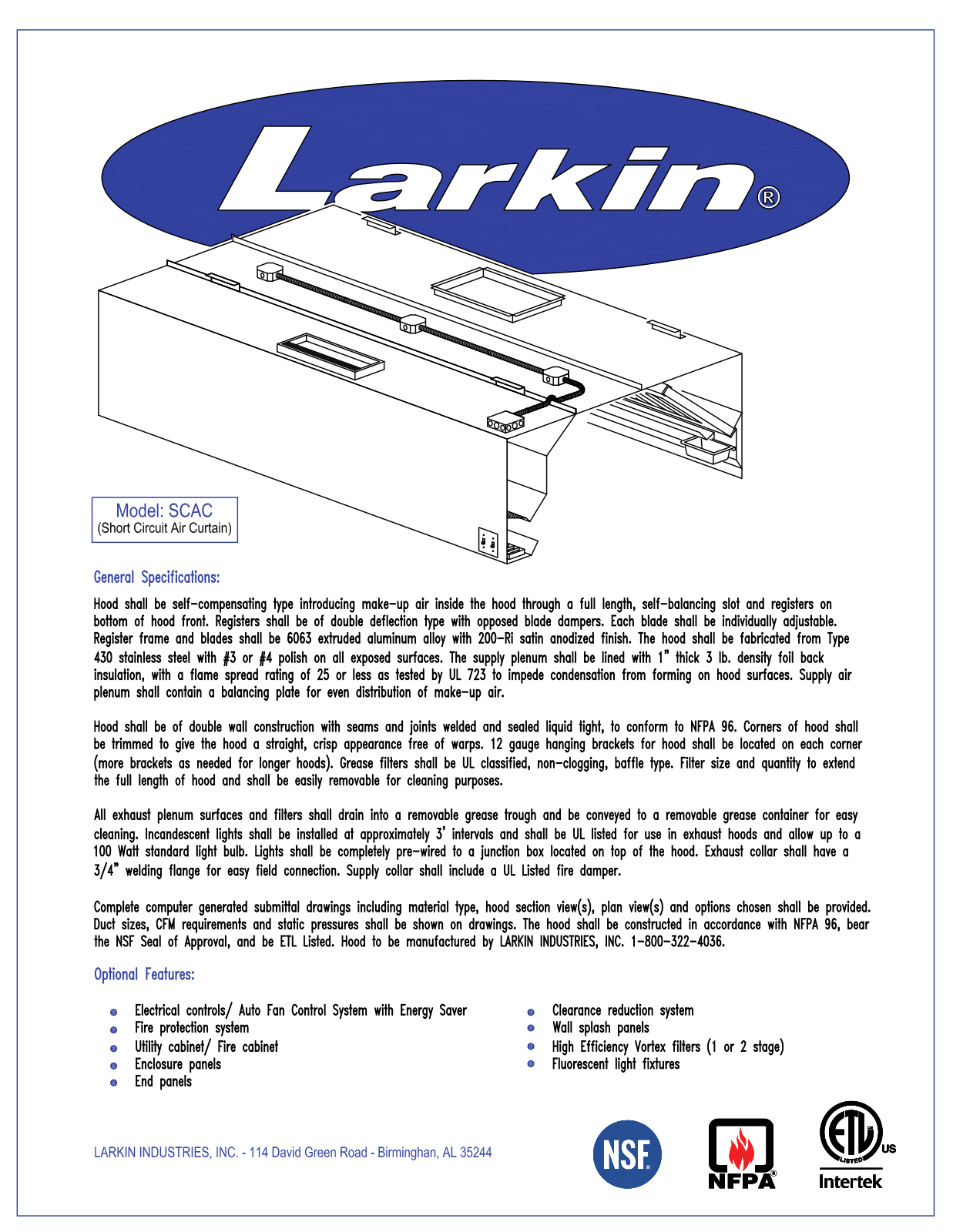 Larkin SCAC User Manual