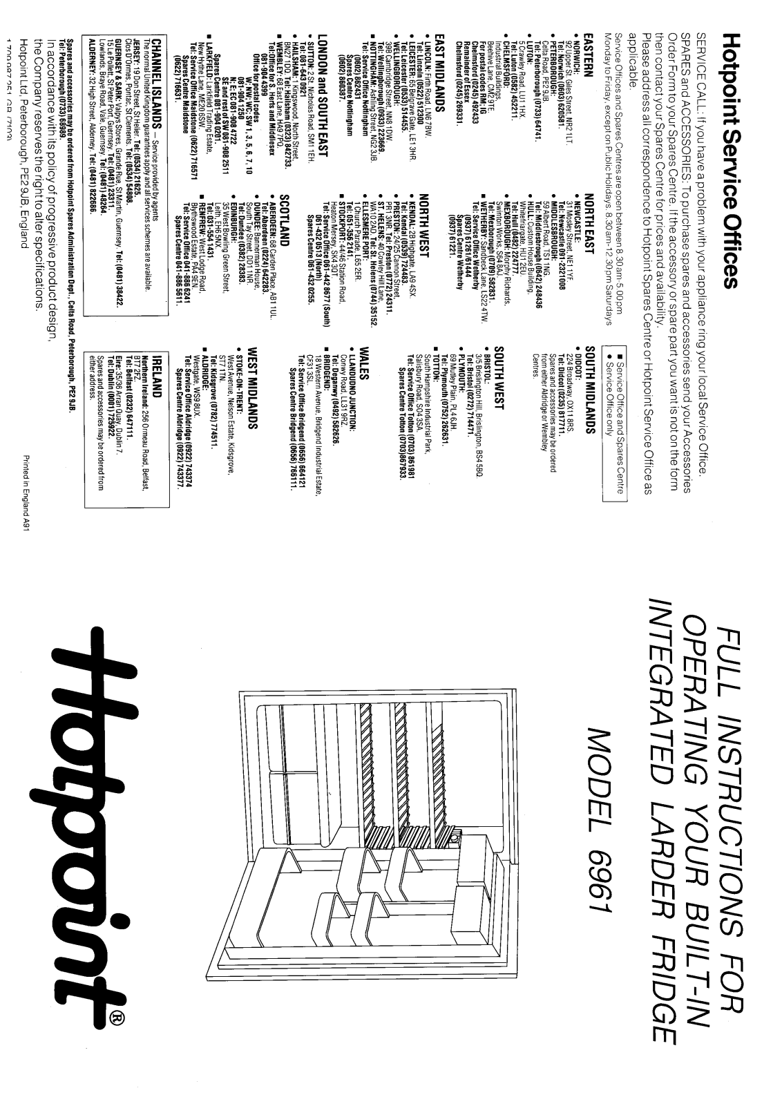 Hotpoint-Ariston HB6961 User Manual